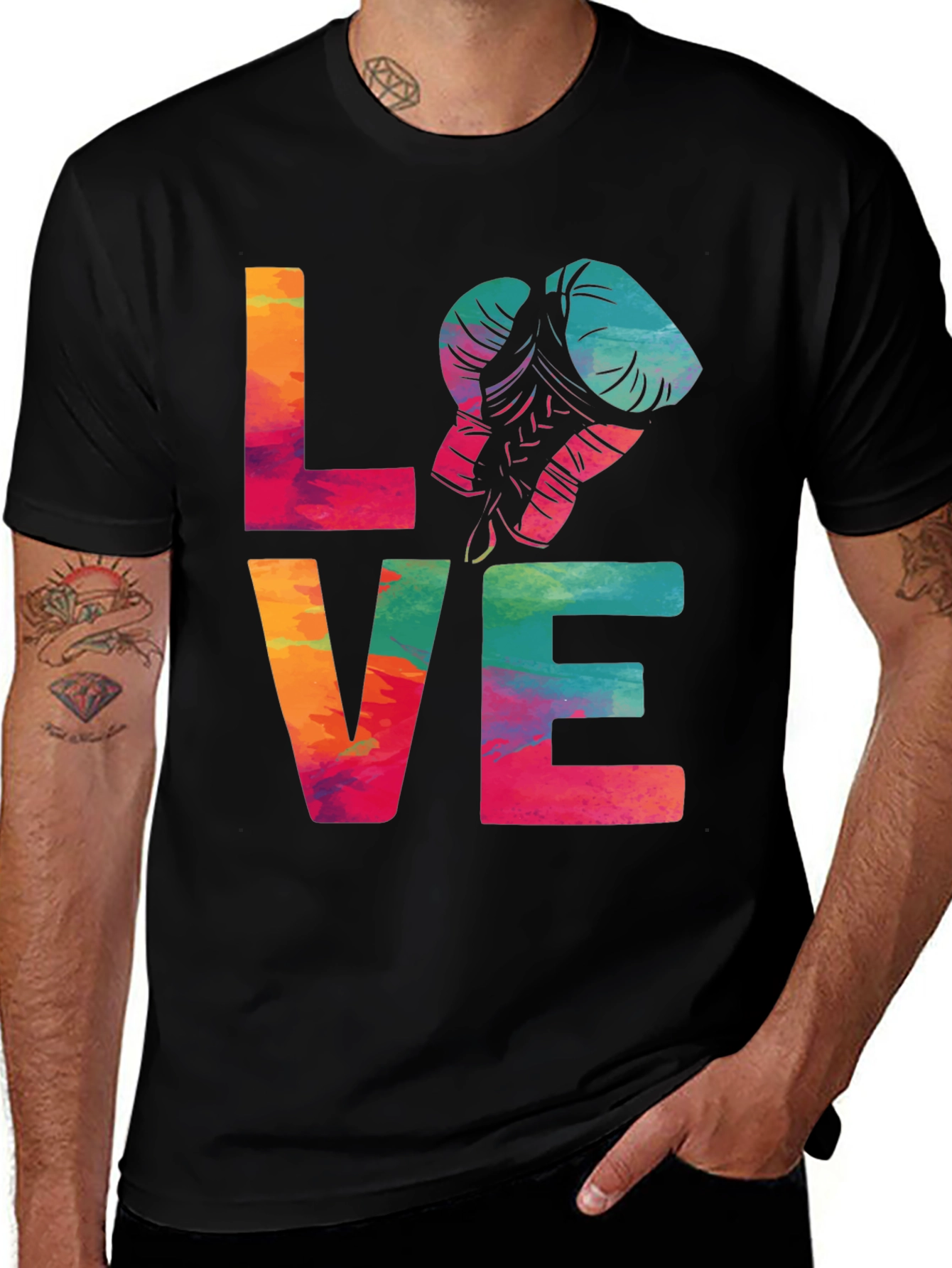 Variant 25 of Love Boxing T-Shirt Colorful Graphic Tee