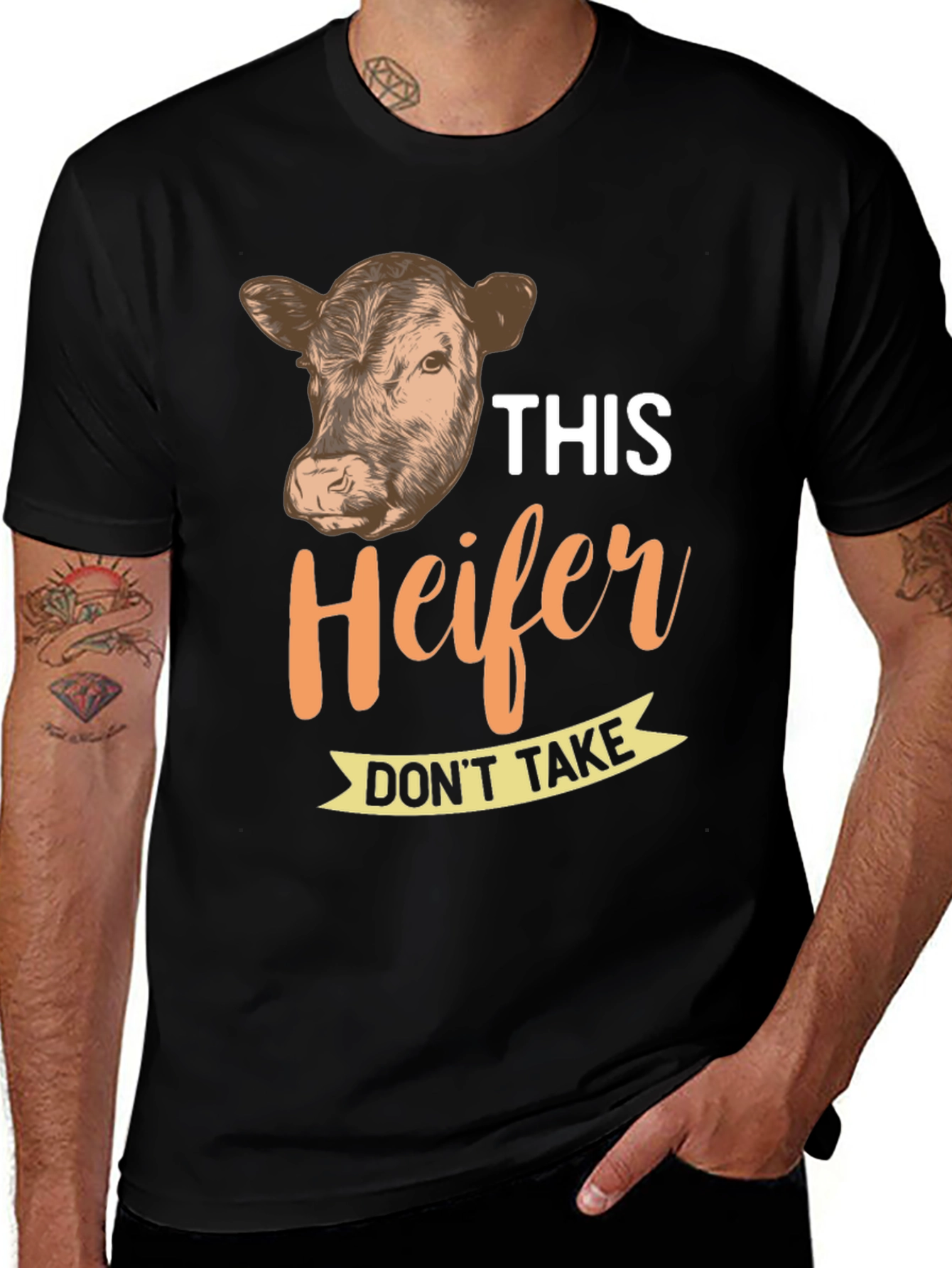 Funny Heifer Graphic T-Shirt - Novelty Cow Tee