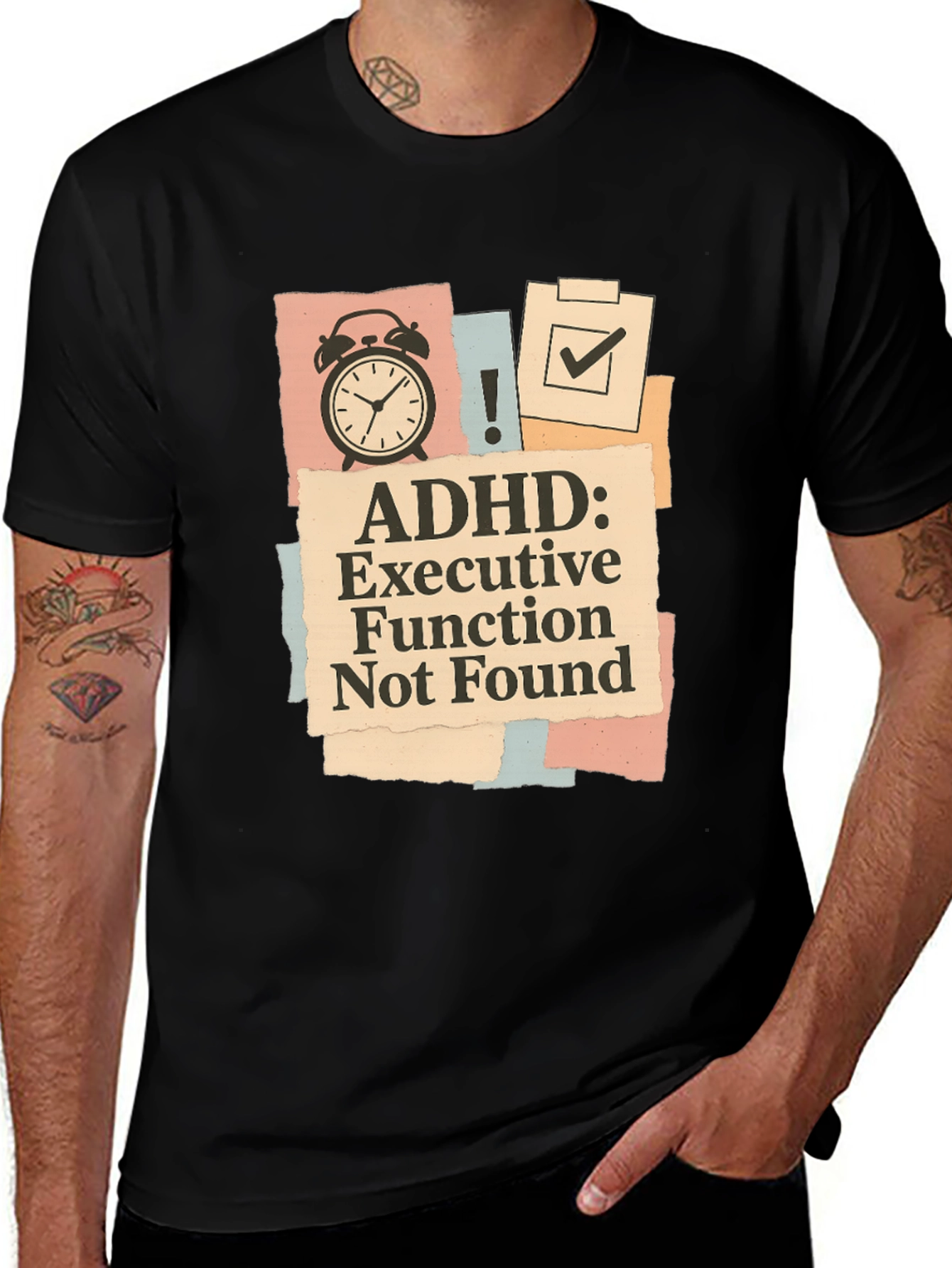 Variant 8 of ADHD Executive Function Not Found Graphic T-Shirt