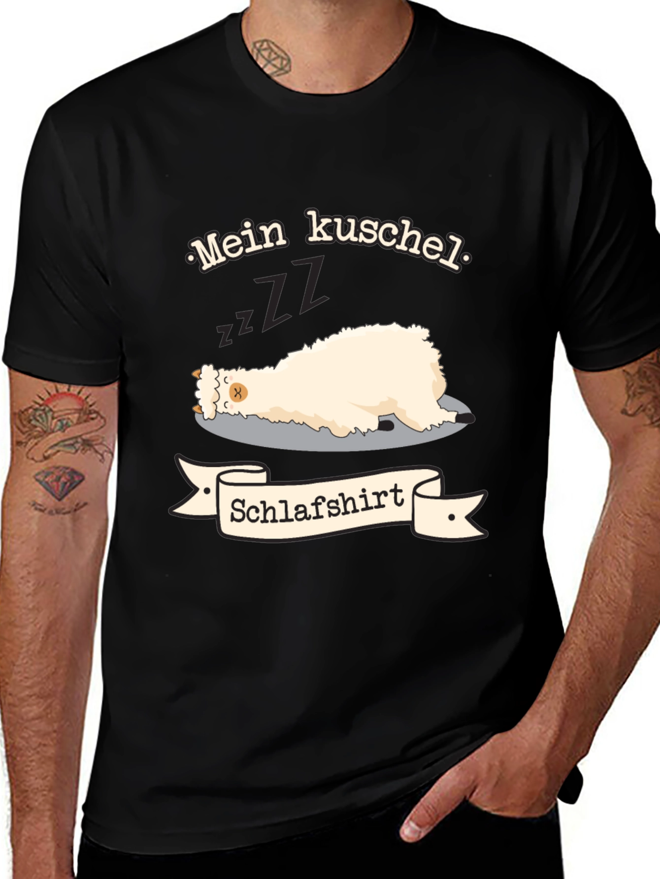 Variant 21 of Mein Kuschel Schlafshirt - Sleeping Llama T-Shirt
