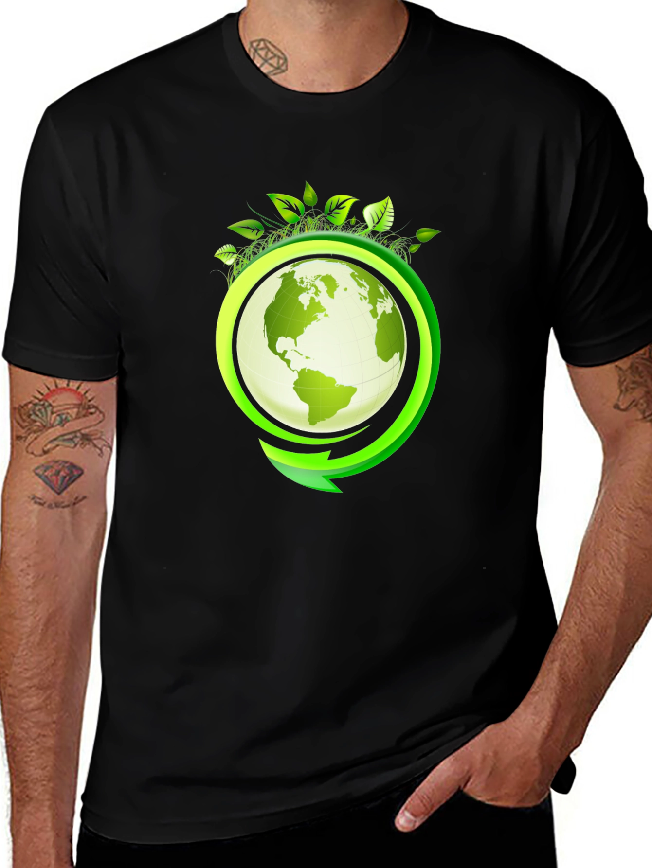 Variant 6 of Eco-Friendly Earth Graphic Tee
