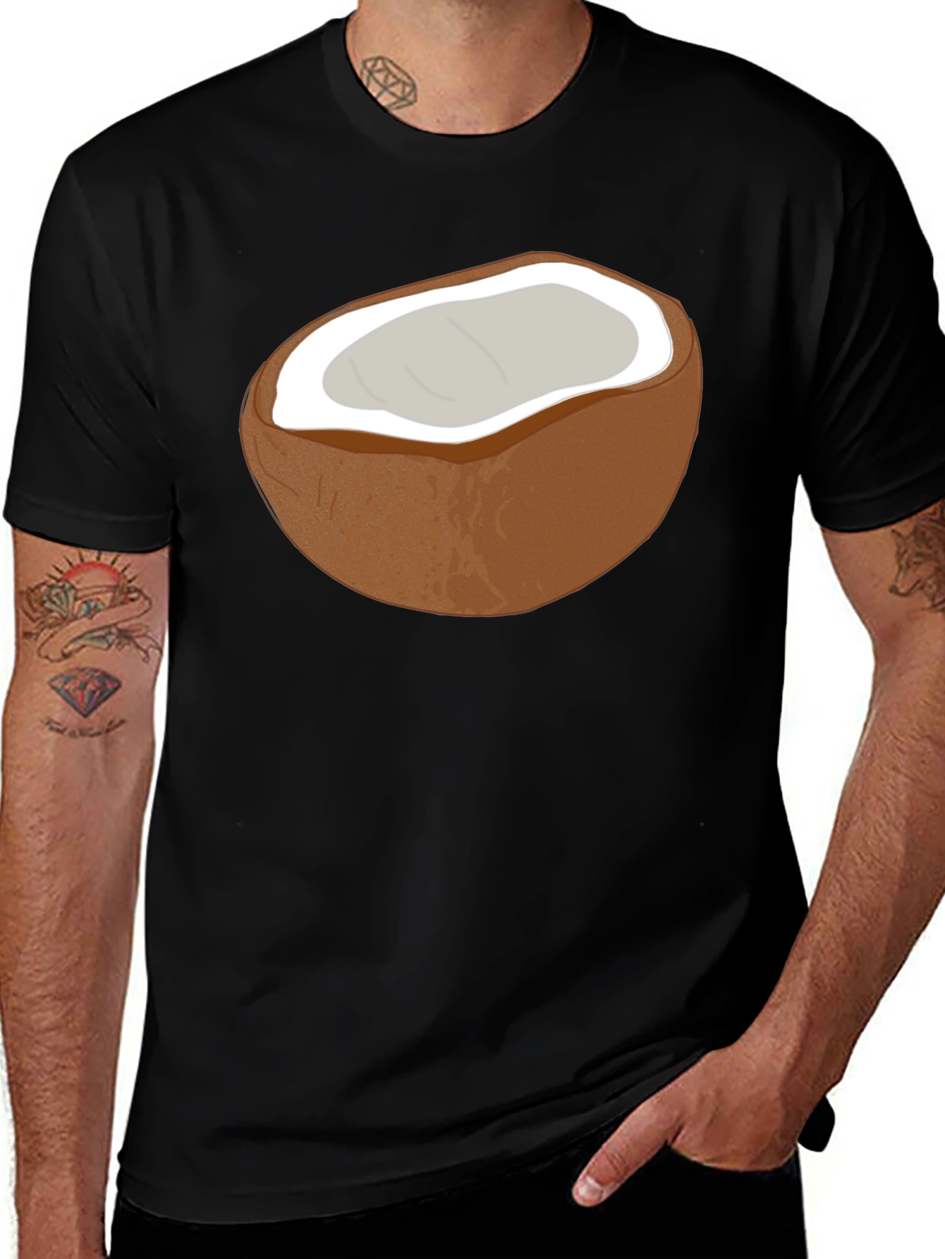 Variant 28 of Coconut Graphic Tee - Island Vibes