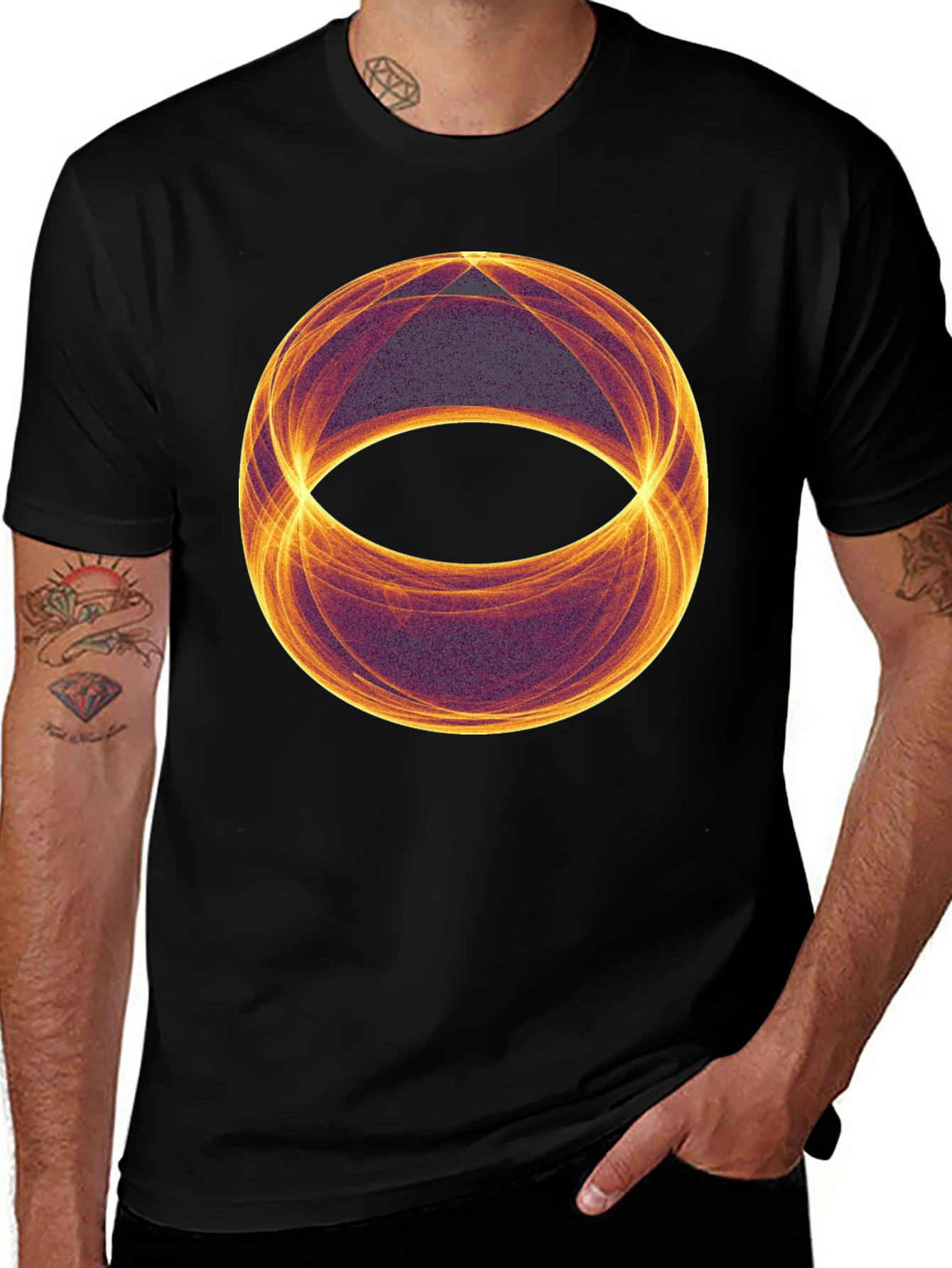 Variant 6 of Abstract Geometric Orb T-Shirt