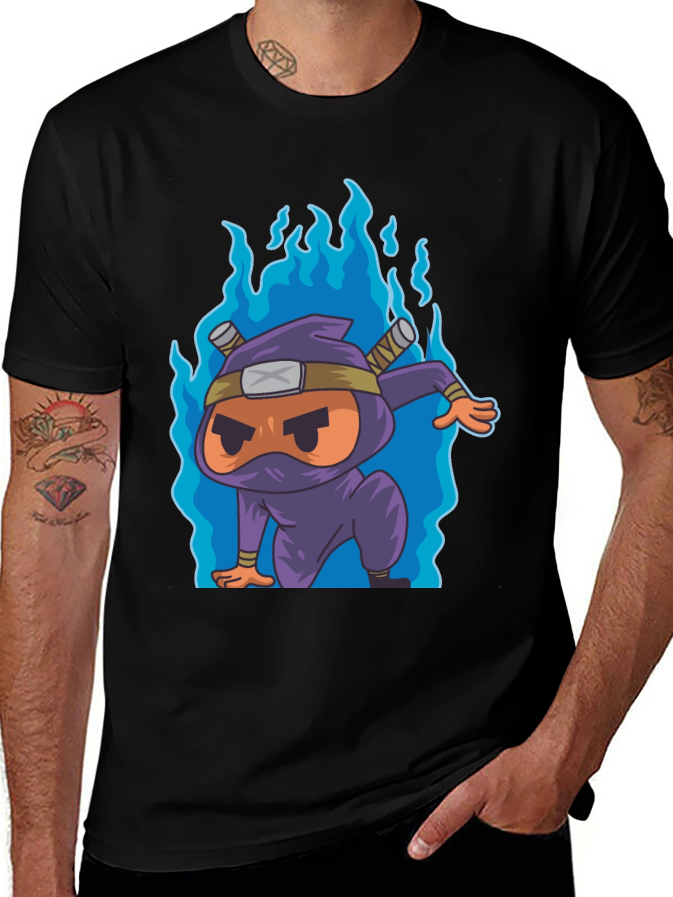Variant 28 of Ninja Cartoon Graphic T-Shirt
