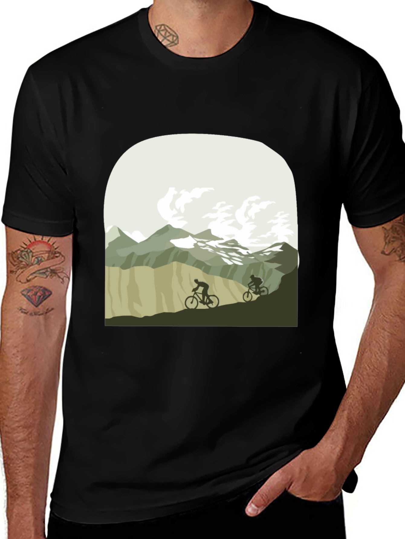 Variant 8 of Mountain Biking T-Shirt - Nature Adventure Tee