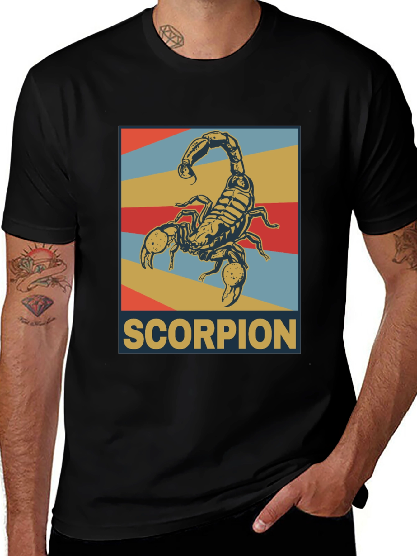Variant 26 of Scorpion Graphic Print Tee - Retro Style