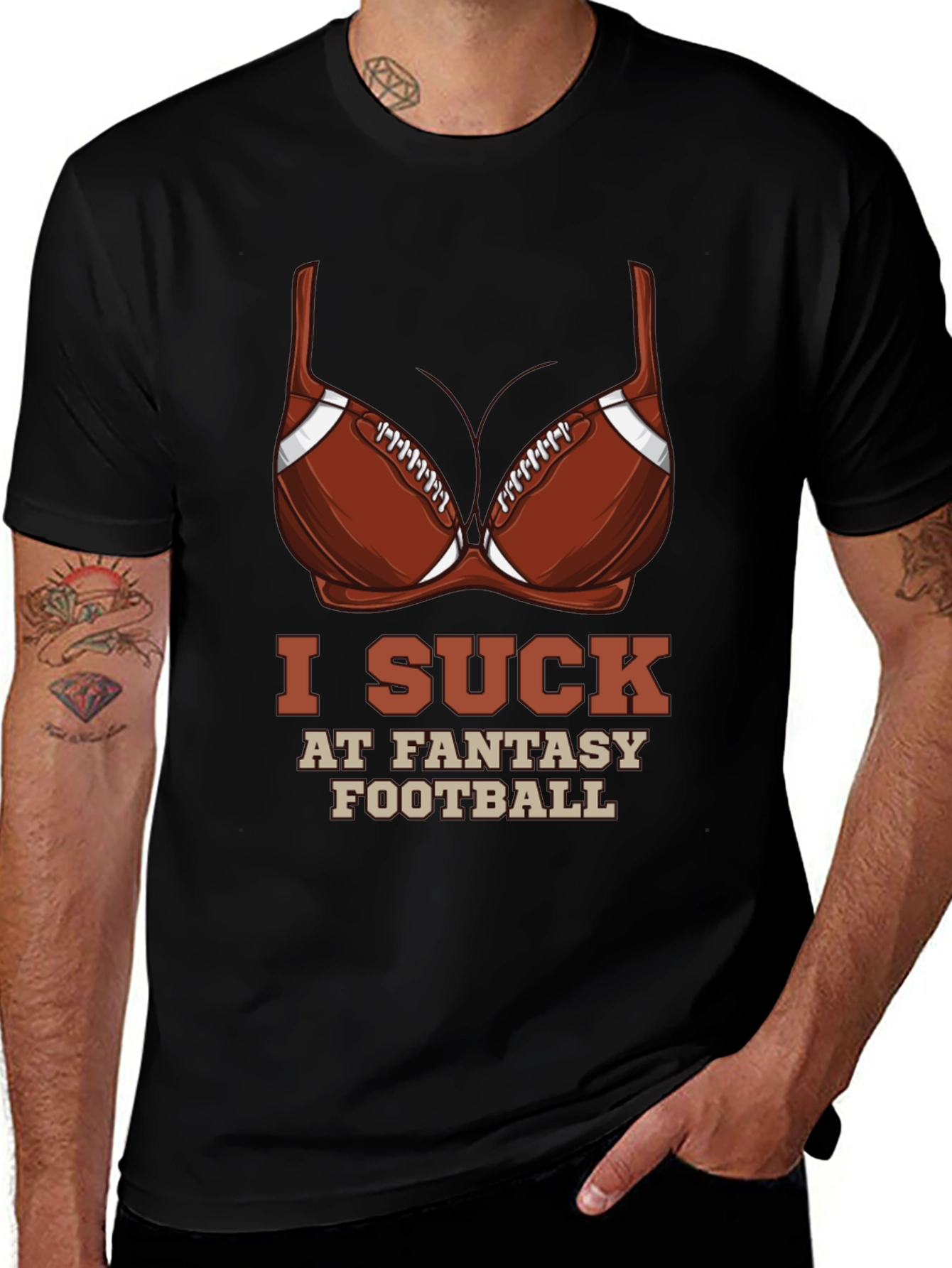 Variant 17 of Funny I Suck At Fantasy Football T-Shirt