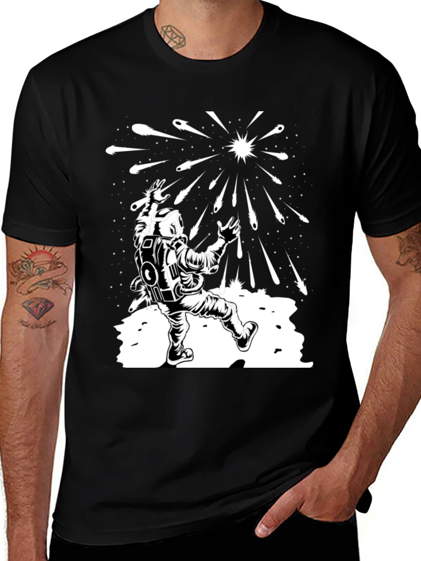 Variant 2 of Astronaut Meteor Shower Graphic Tee