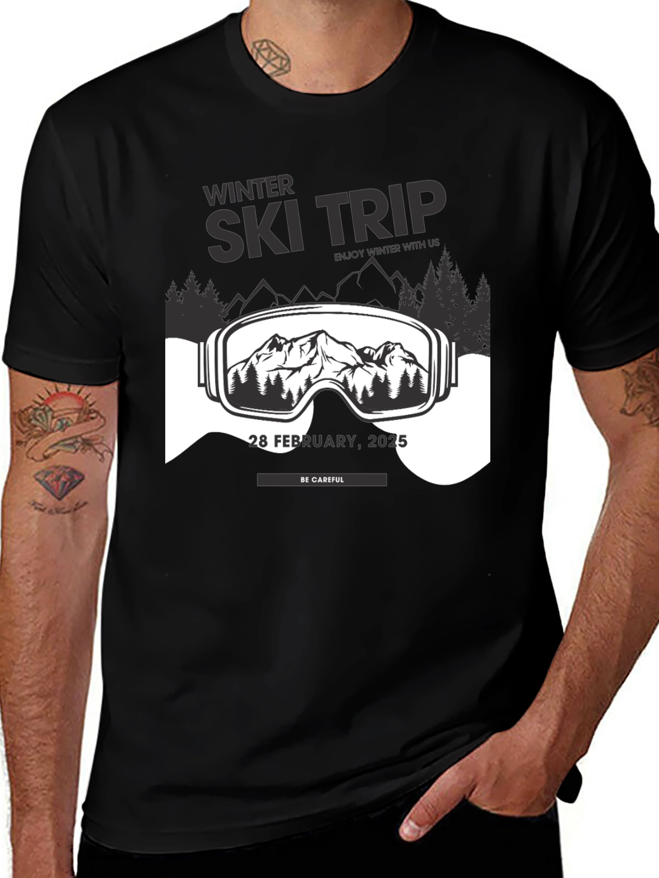 Variant 15 of Winter Ski Trip Graphic Tee