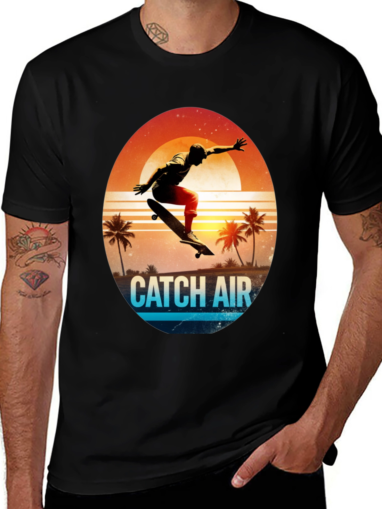 Variant 15 of Catch Air T-Shirt - Skateboard Graphic Tee