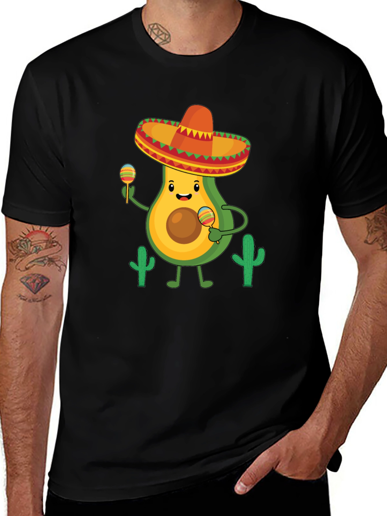 Variant 25 of Avocado Mariachi Graphic Tee