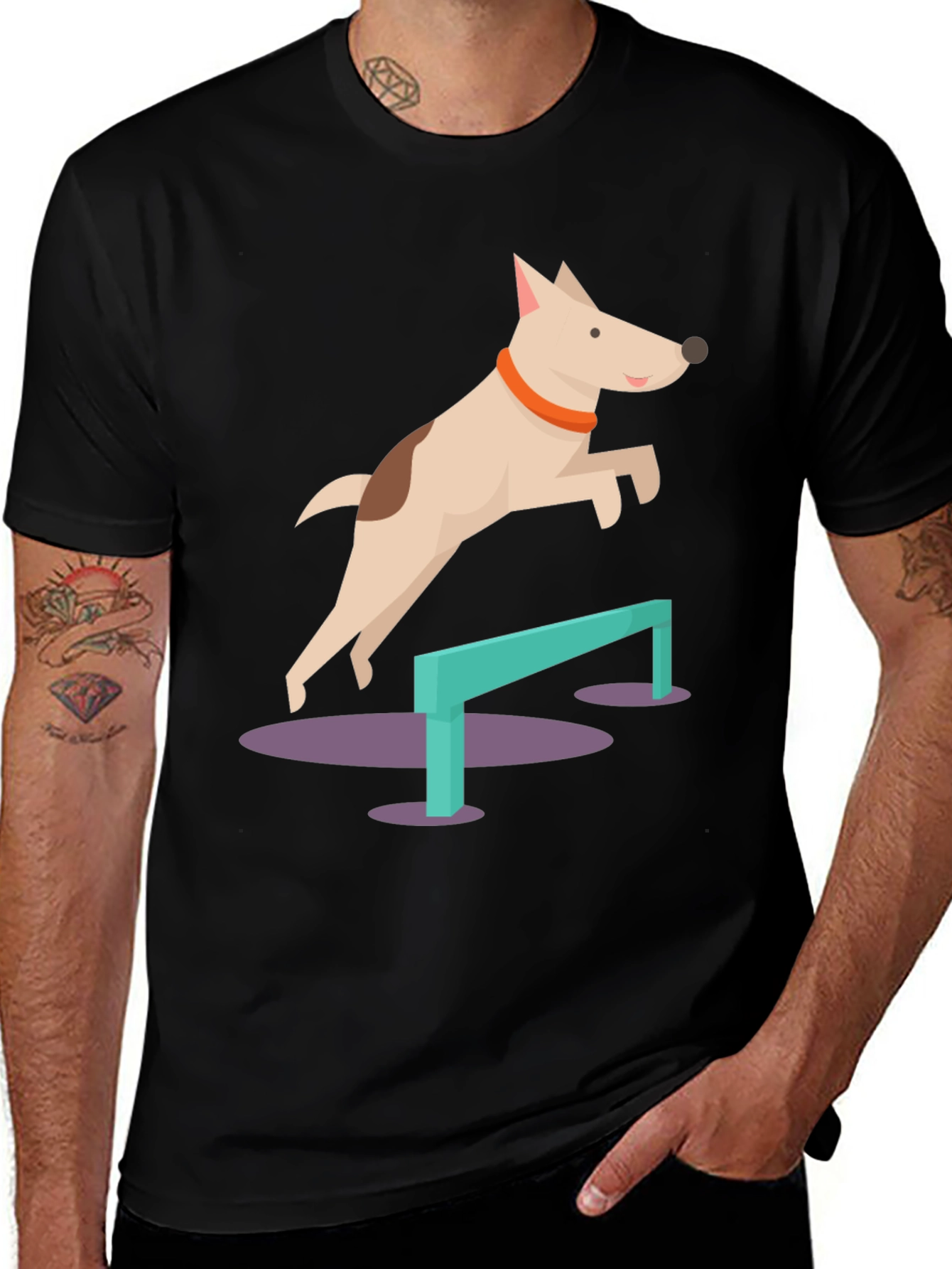 Variant 14 of Dog Agility T-Shirt - Cute Cartoon Dog Design