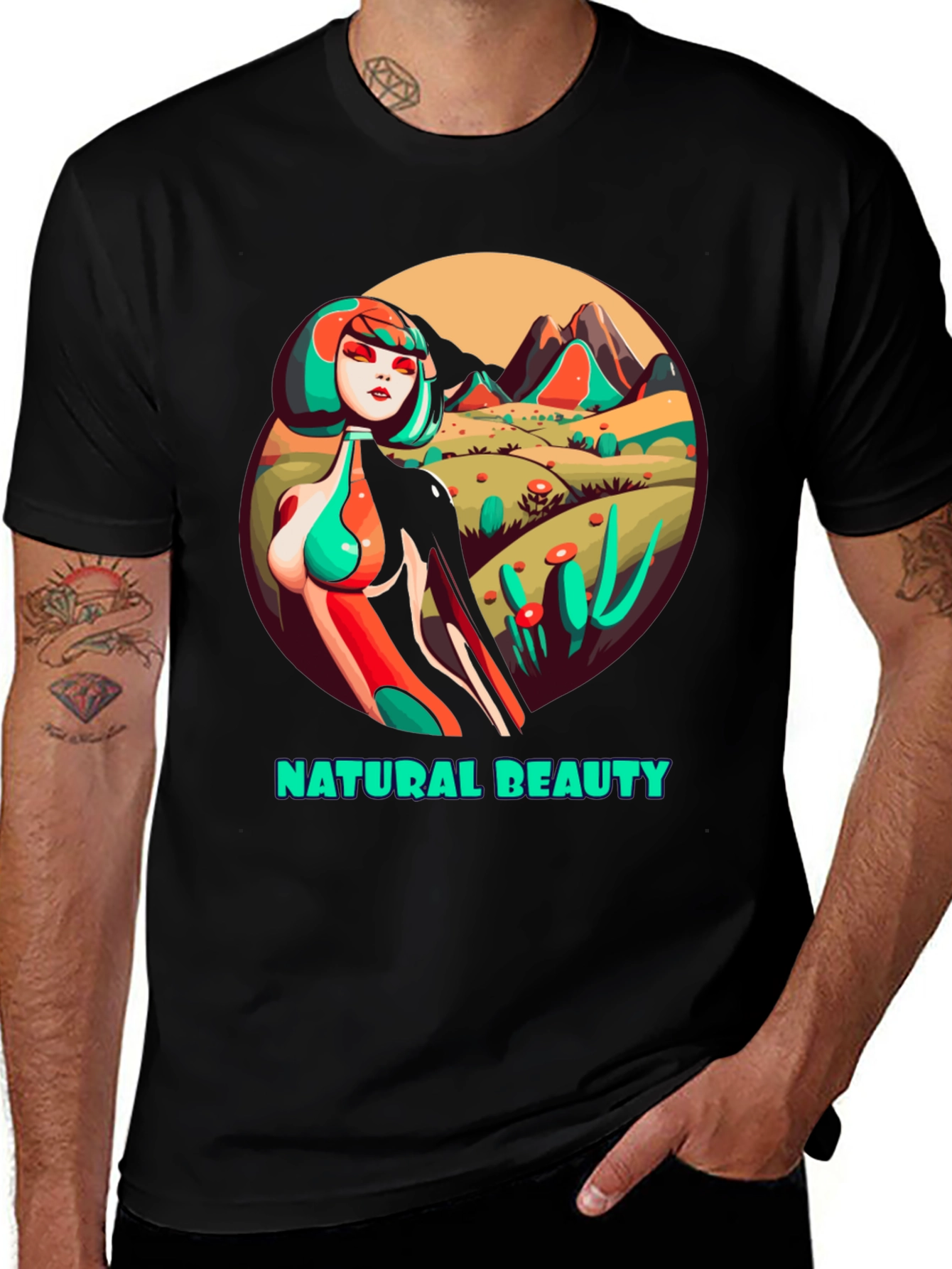 Variant 18 of Natural Beauty Graphic Tee - Unique Artistic Design