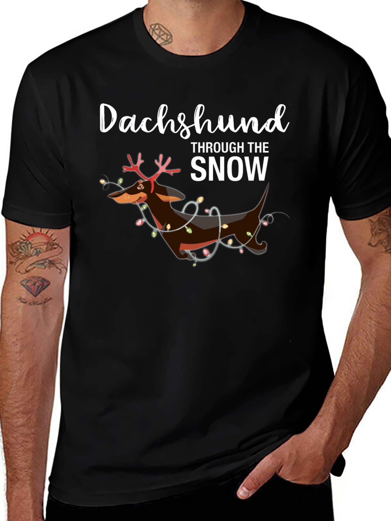 Variant 29 of Dachshund Through the Snow T-Shirt