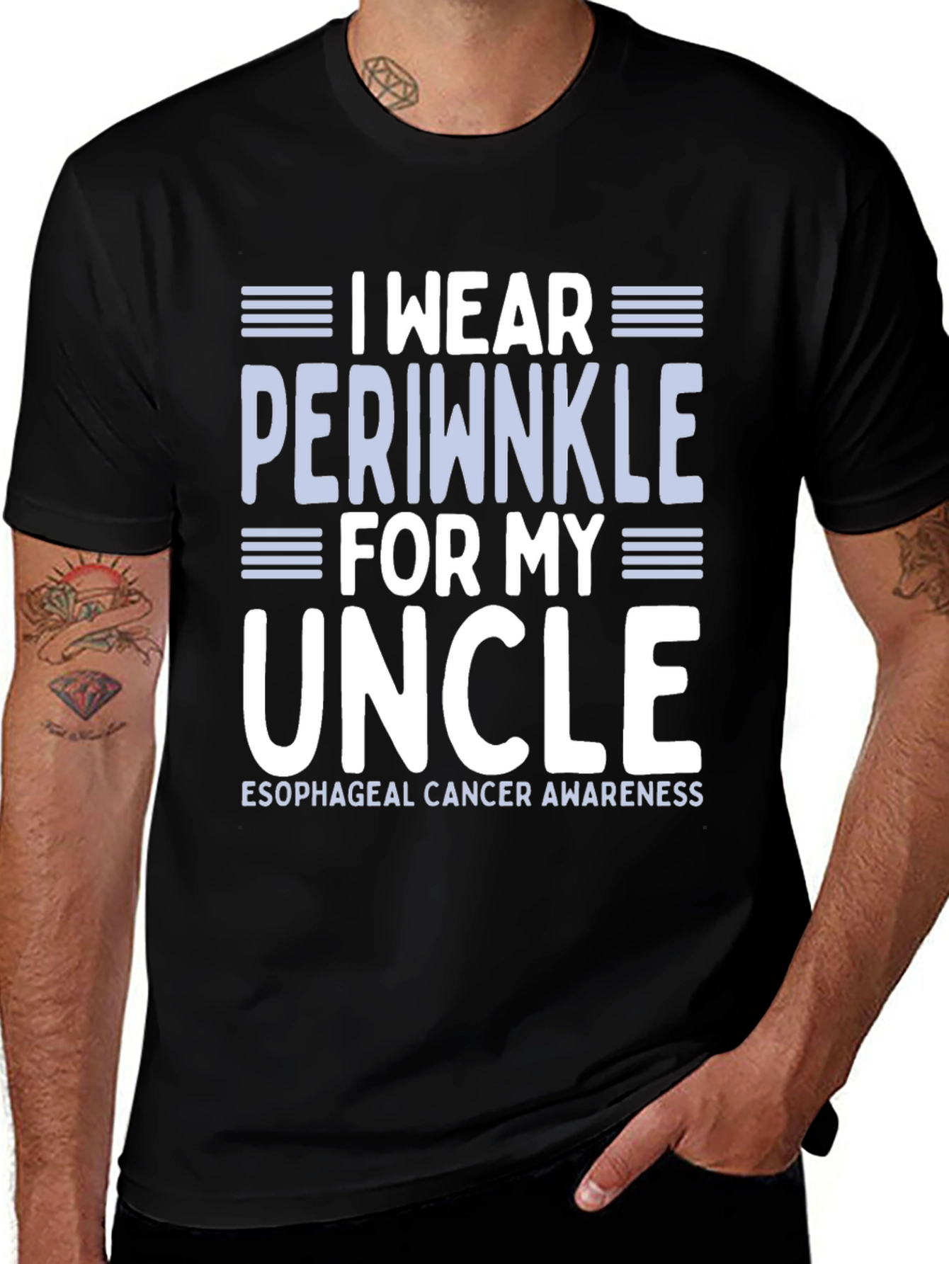 Periwinkle Esophageal Cancer Awareness T-Shirt