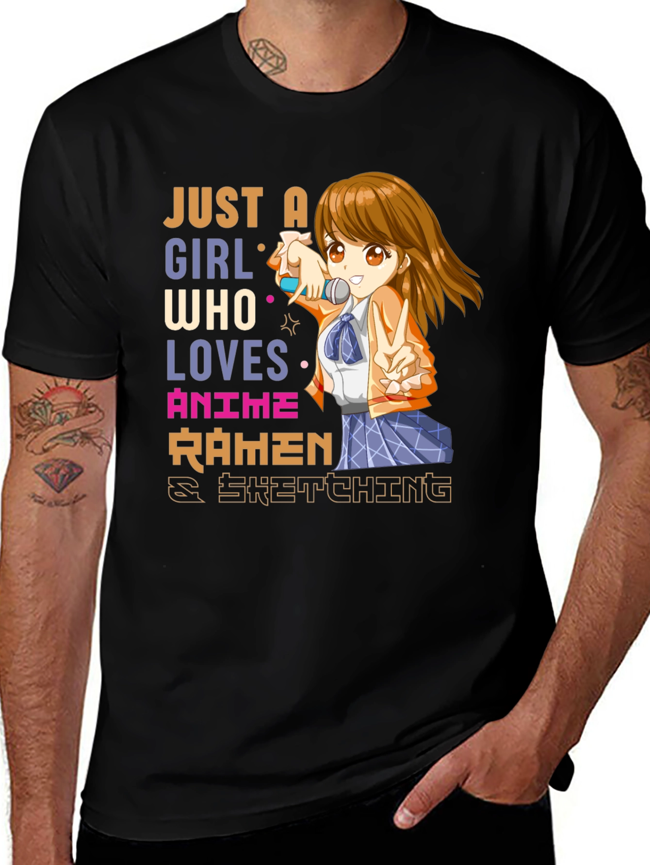Anime Ramen Sketching T-Shirt