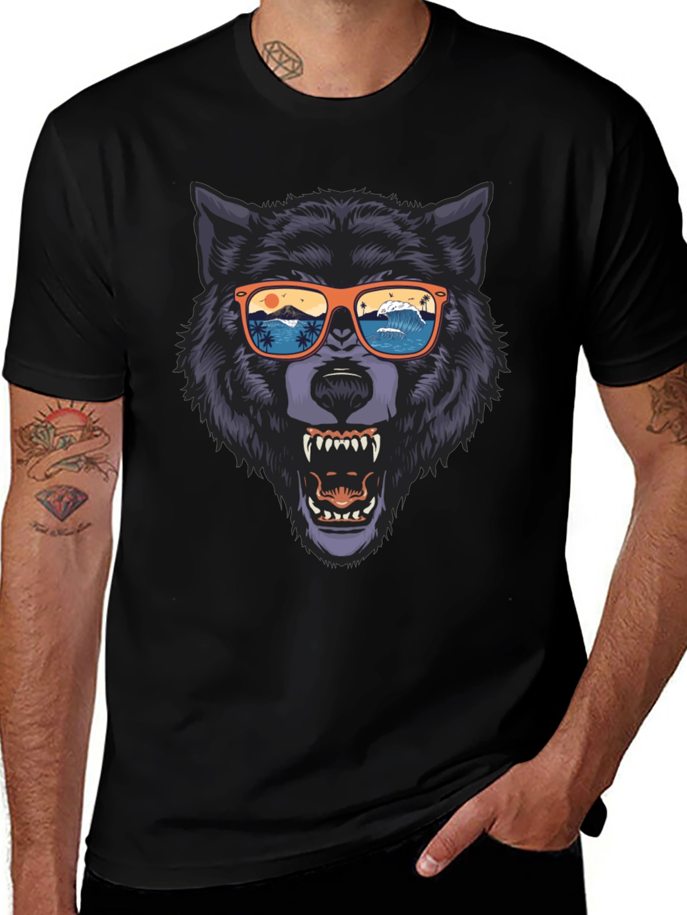 Variant 3 of Cool Wolf Graphic Tee