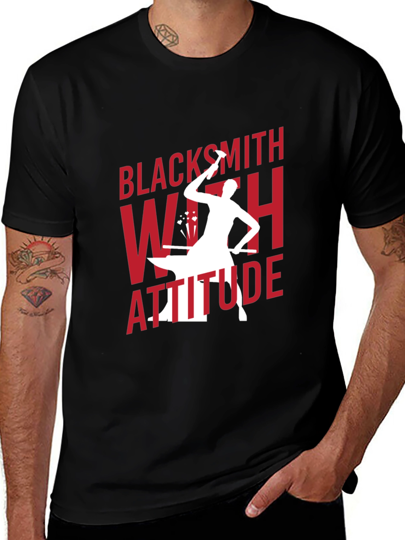Variant 24 of Blacksmith With Attitude Graphic Tee