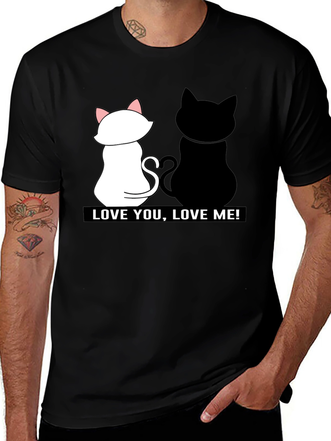 Variant 24 of Love You, Love Me! Black Cat Graphic Tee