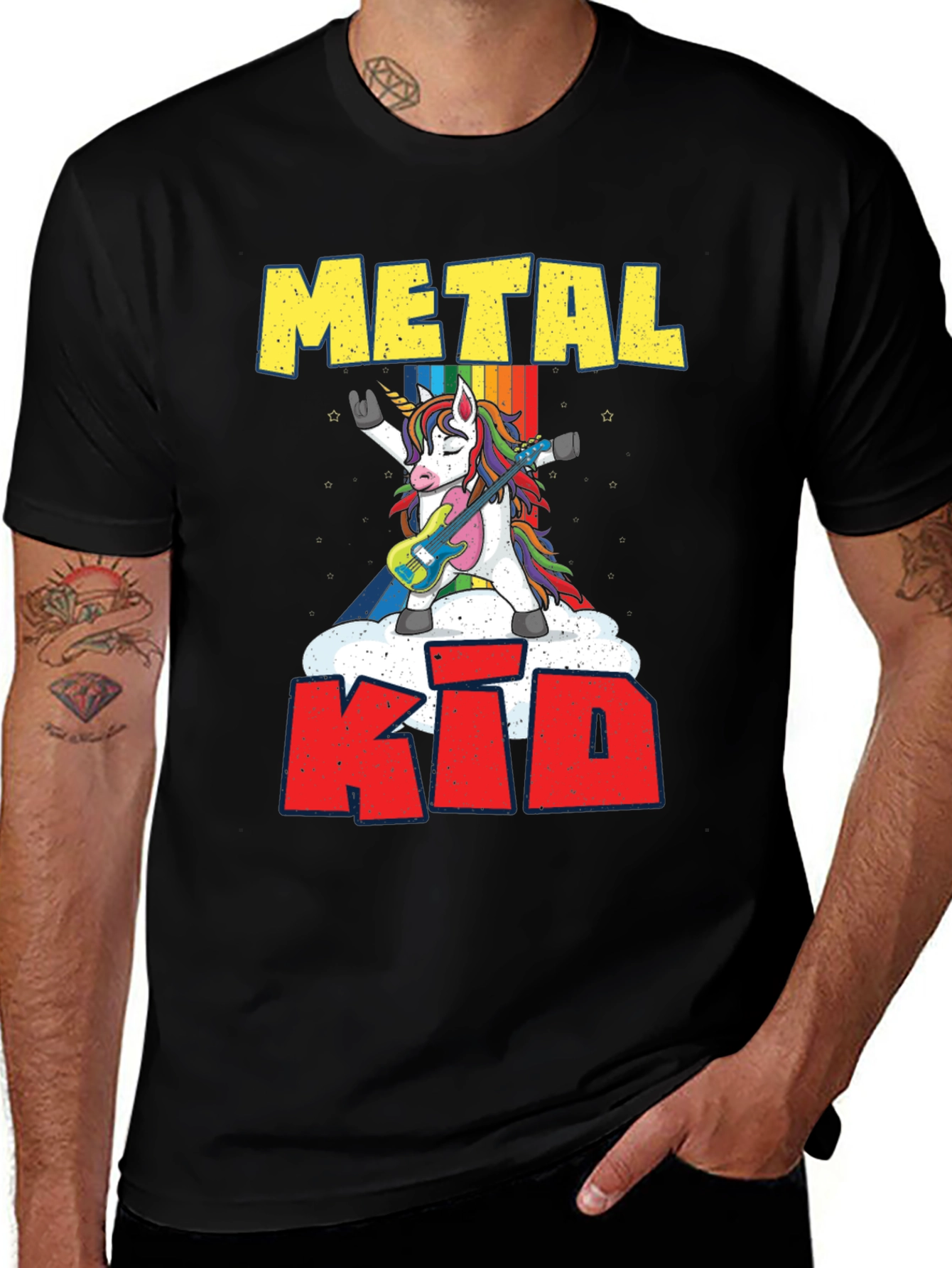 Metal Kid Unicorn Guitarist T-Shirt