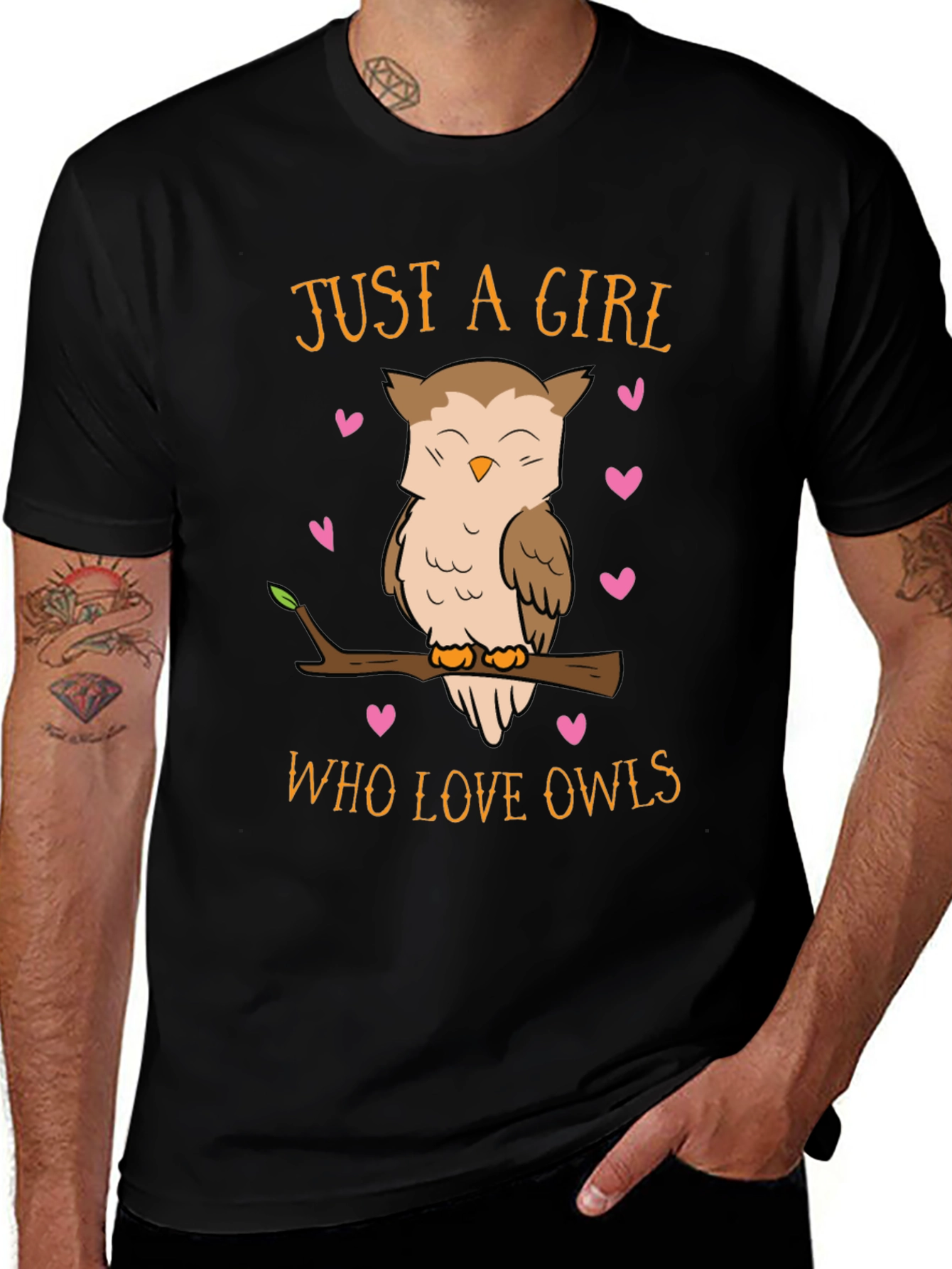Variant 6 of Just a Girl Who Loves Owls T-Shirt - Soft Cotton Tee