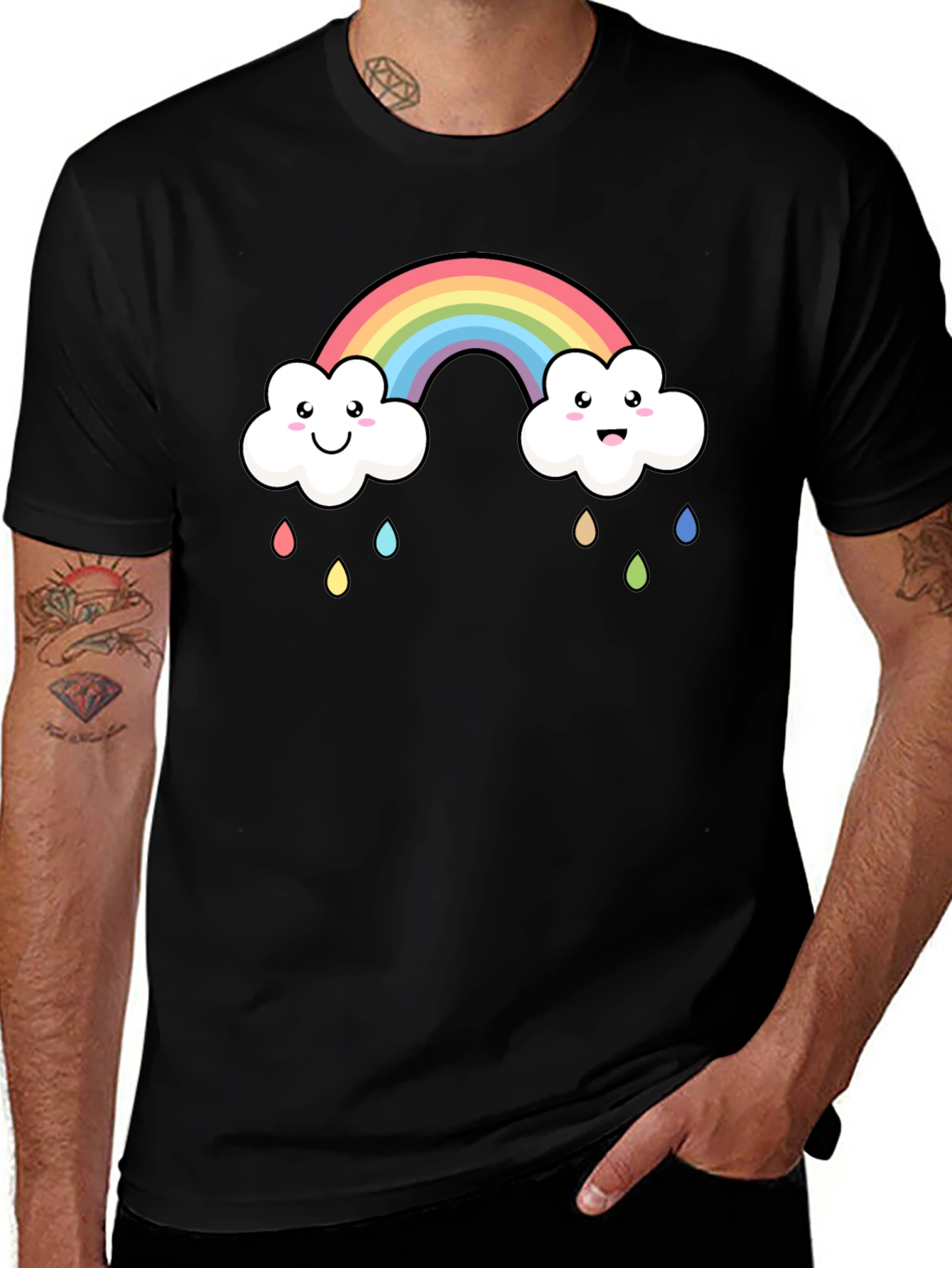 Variant 21 of Rainbow Cloud T-Shirt - Happy Weather Tee
