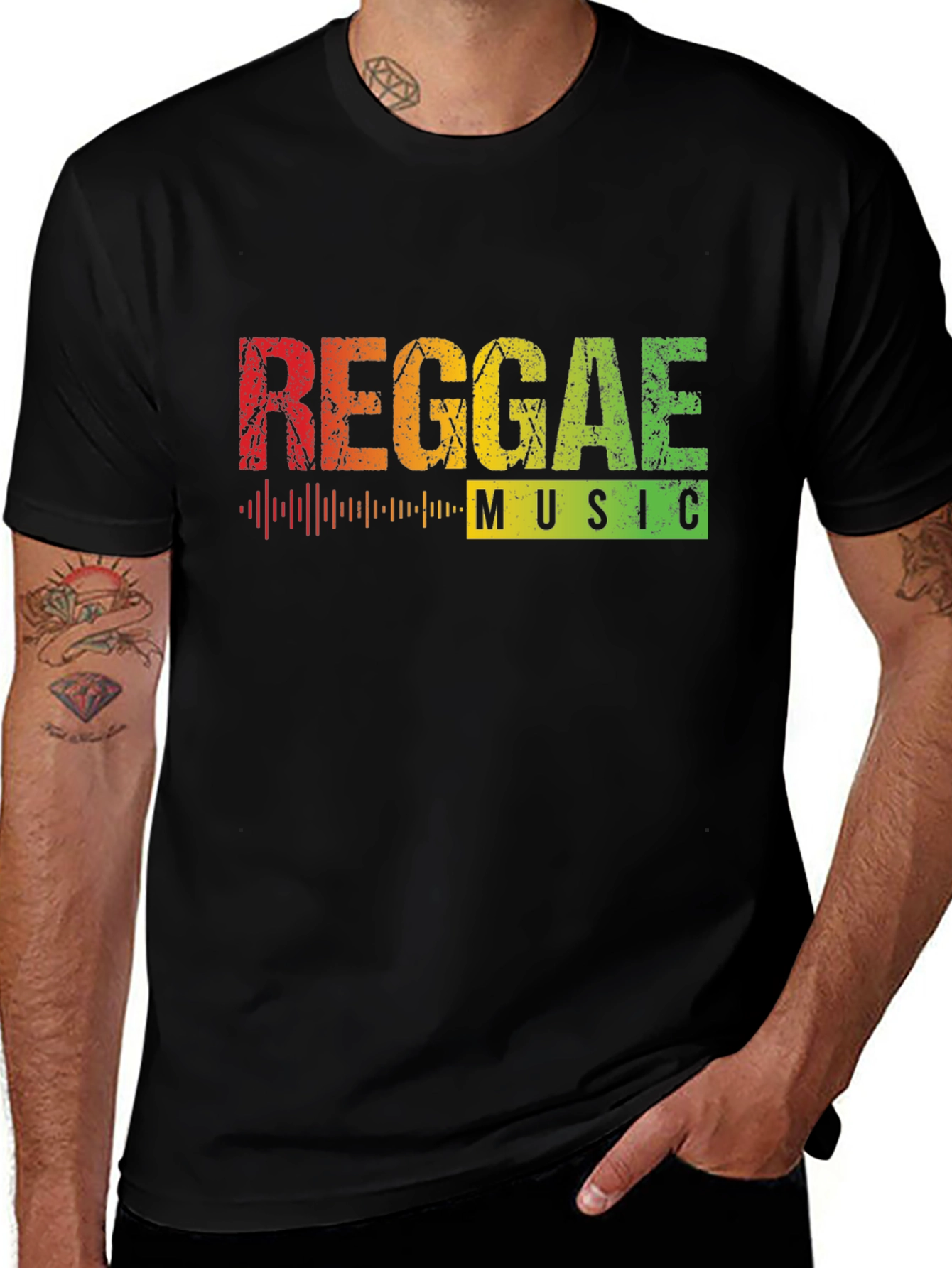Variant 29 of Reggae Music Black Graphic T-Shirt