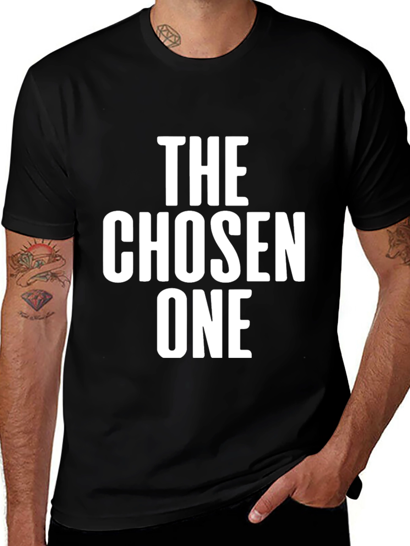 Variant 17 of The Chosen One Black Graphic Tee
