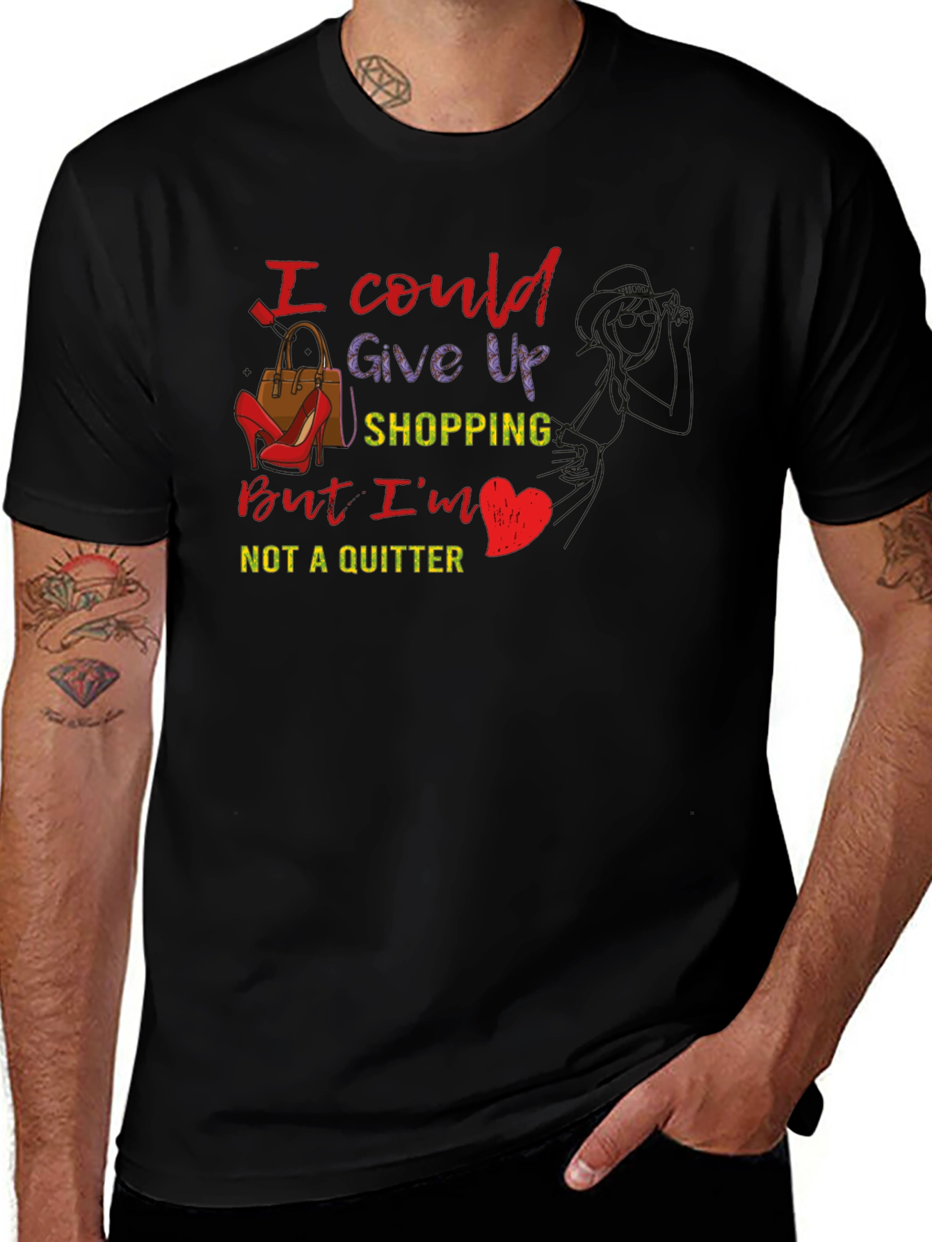 Shopping Lover Tee: I Could Give Up Shopping