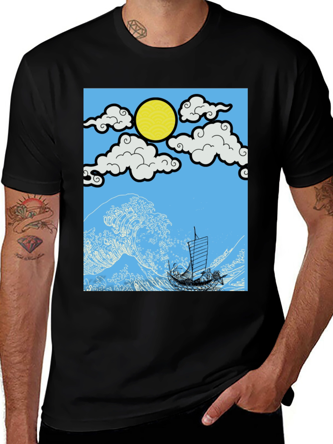 Great Wave Boat T-Shirt