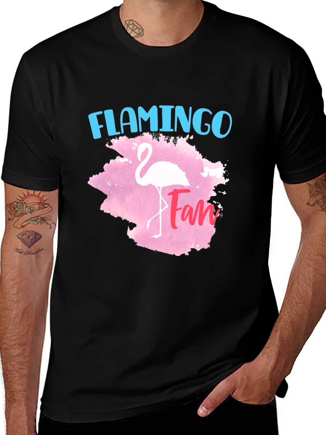 Variant 7 of Flamingo Fan T-Shirt - Stylish Graphic Tee for Flamingo Lovers