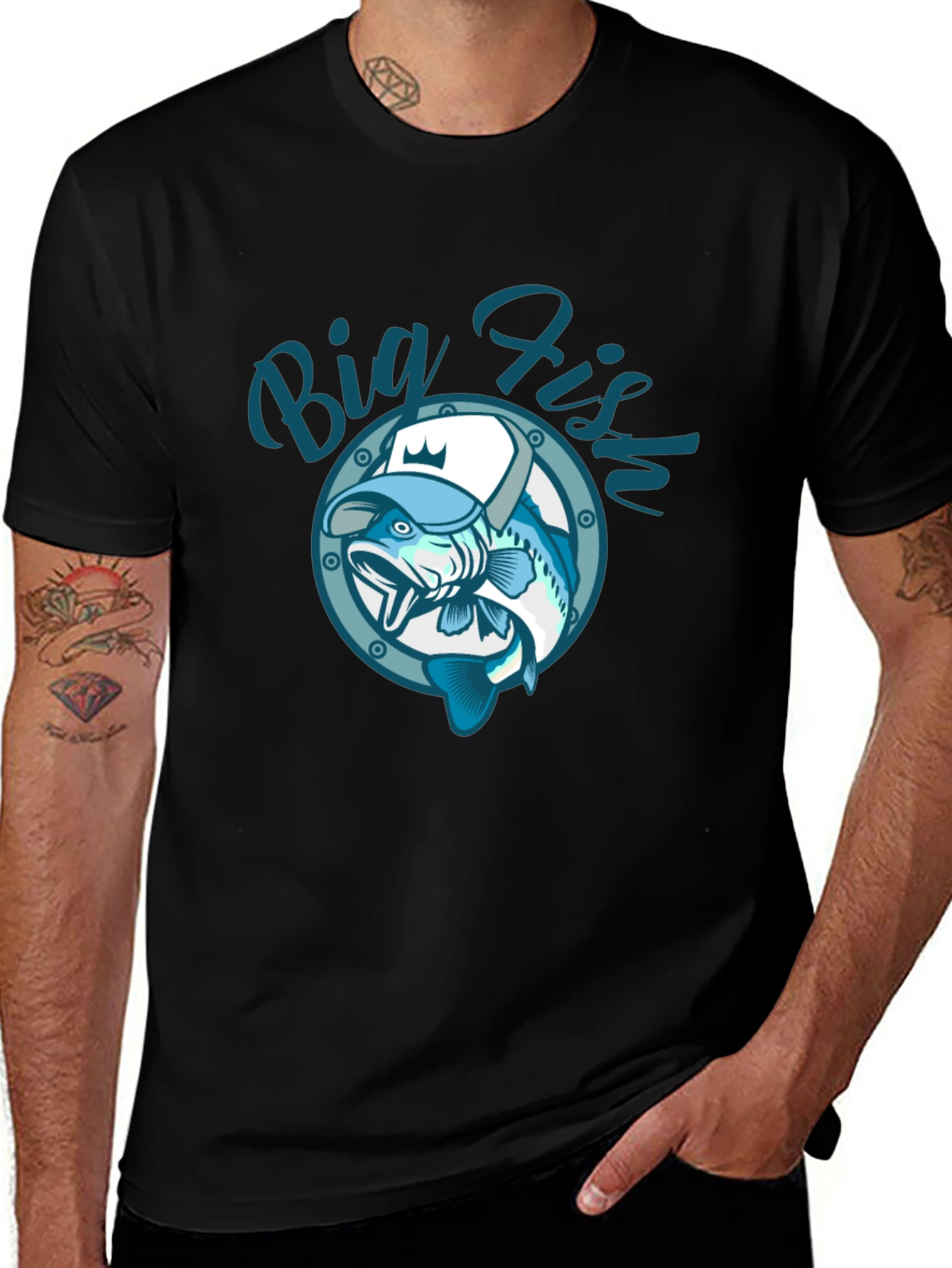 Big Fish Graphic T-Shirt, Fishing Tee