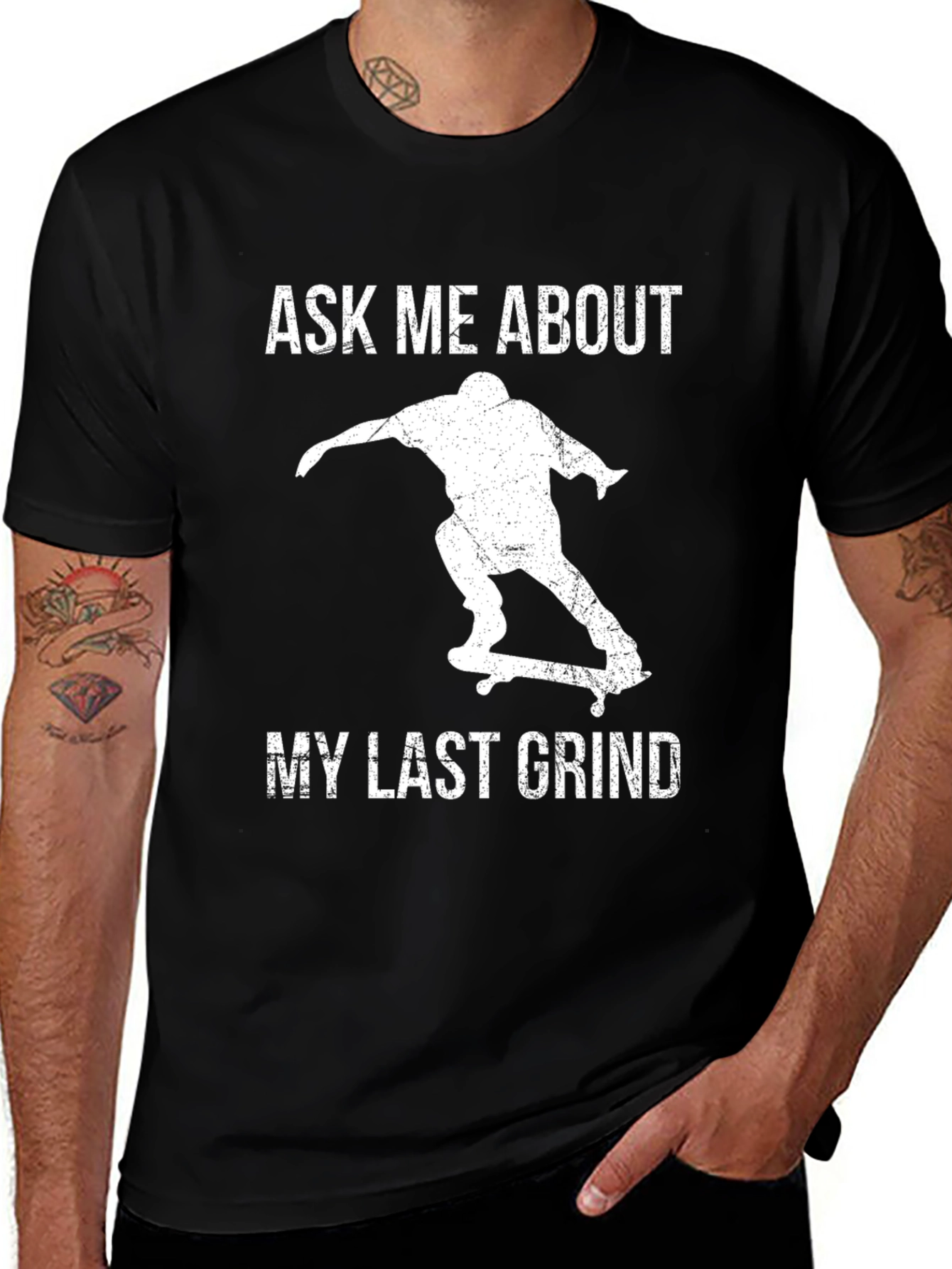 Variant 21 of Ask Me About My Last Grind Skateboard T-Shirt