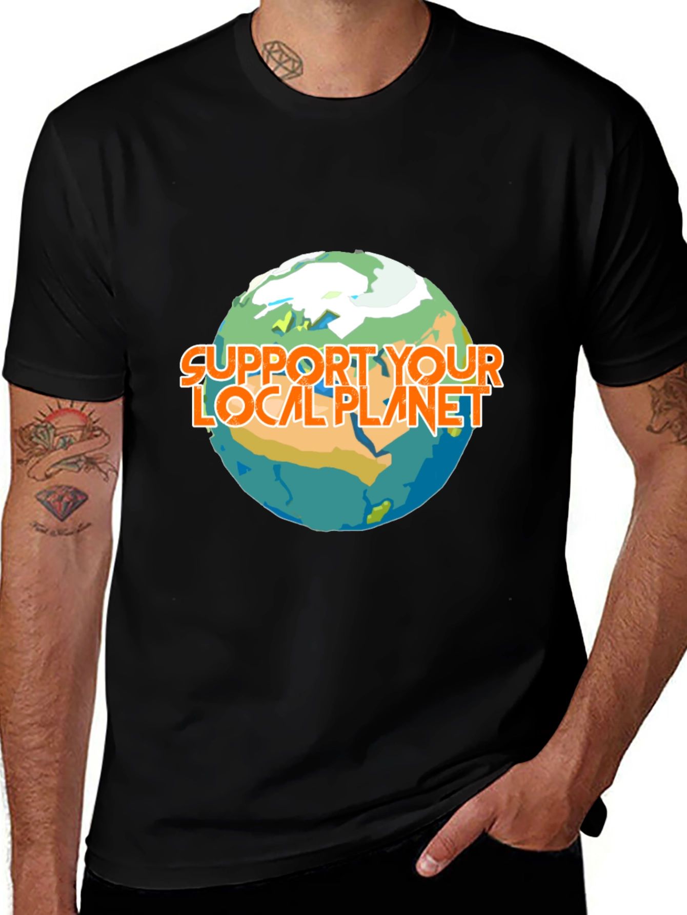 Variant 6 of Support Your Local Planet Graphic T-Shirt