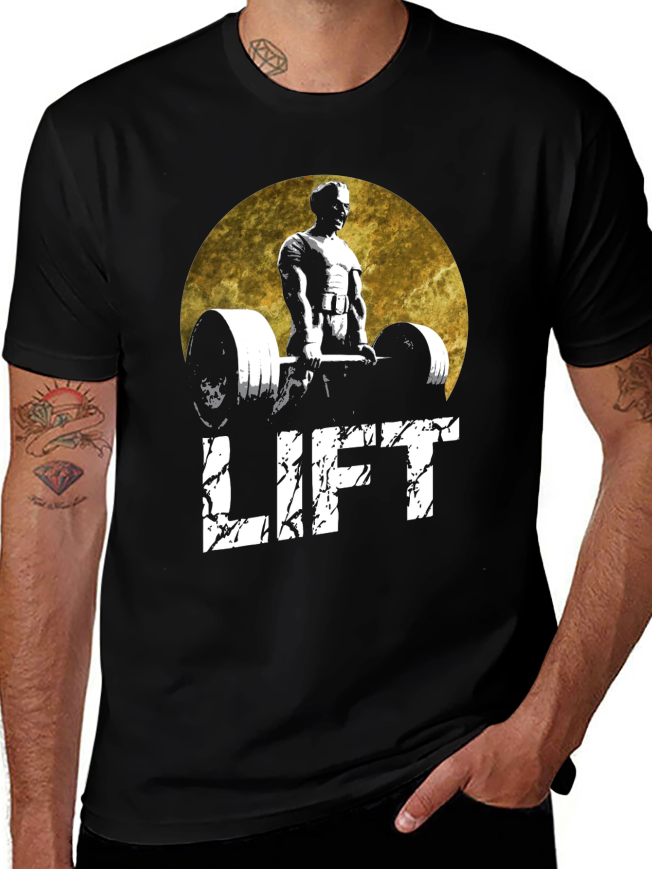 Variant 6 of Lift Heavy Vintage Style Graphic T-Shirt
