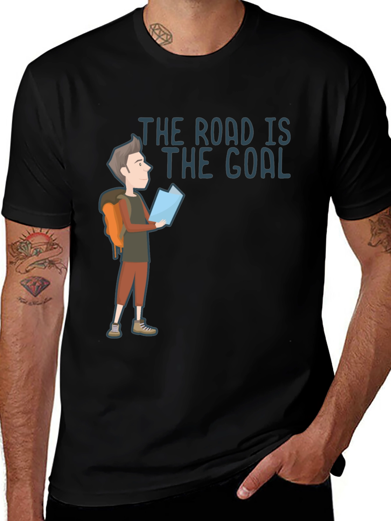 Variant 23 of Road is the Goal Graphic T-Shirt - Adventure Ready