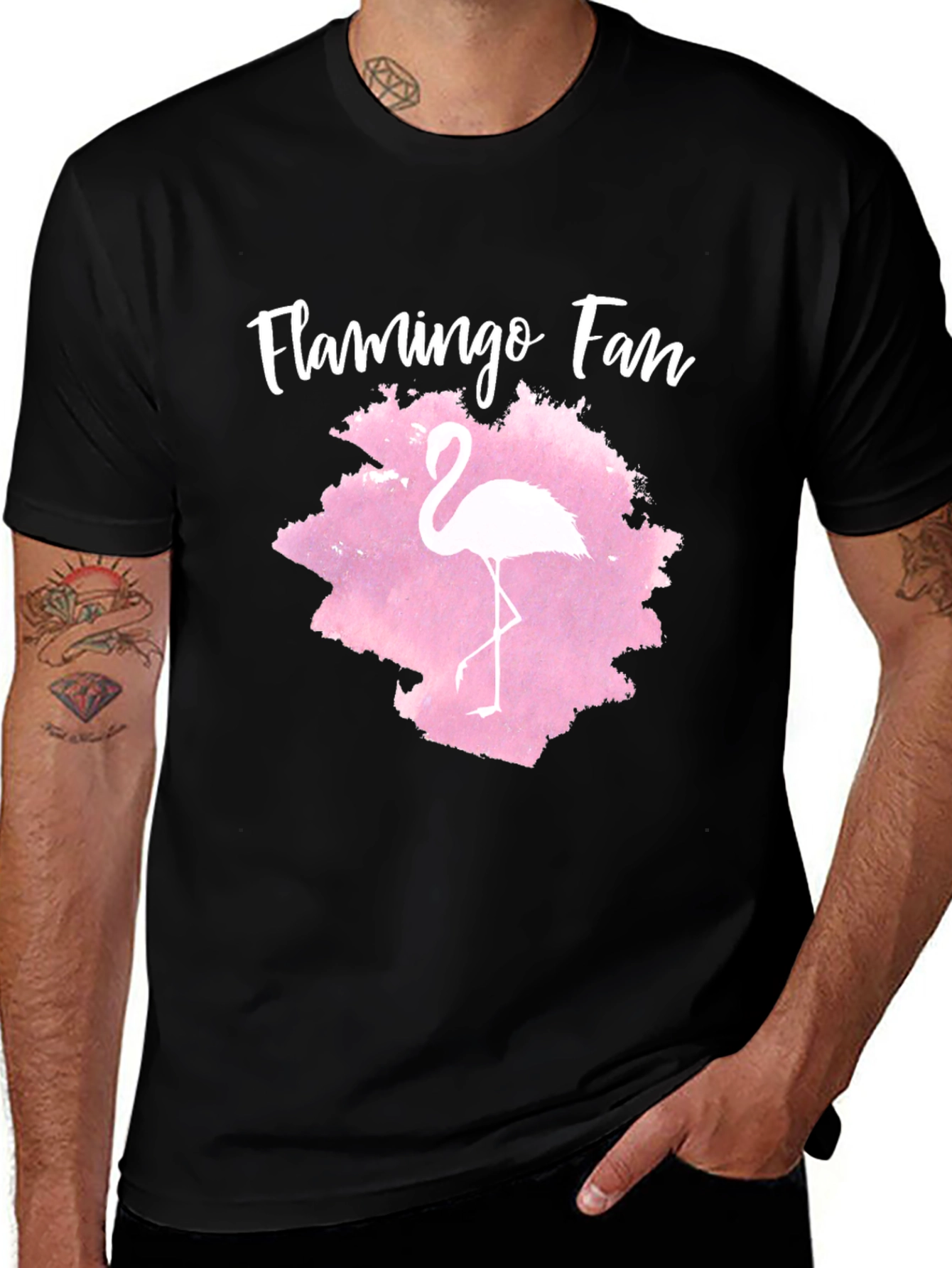 Variant 2 of Flamingo Fan Black T-Shirt