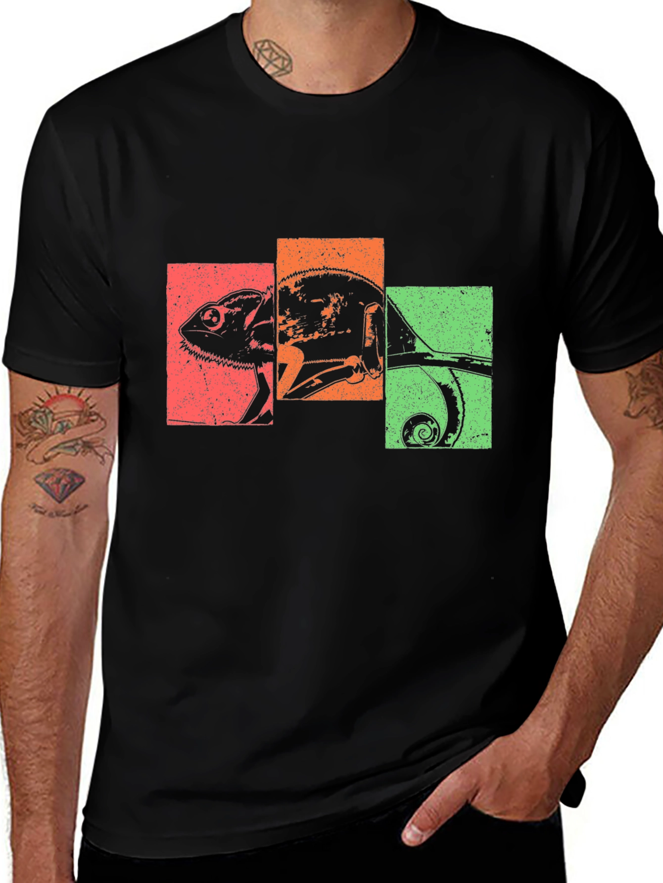 Variant 19 of Retro Chameleon T-Shirt