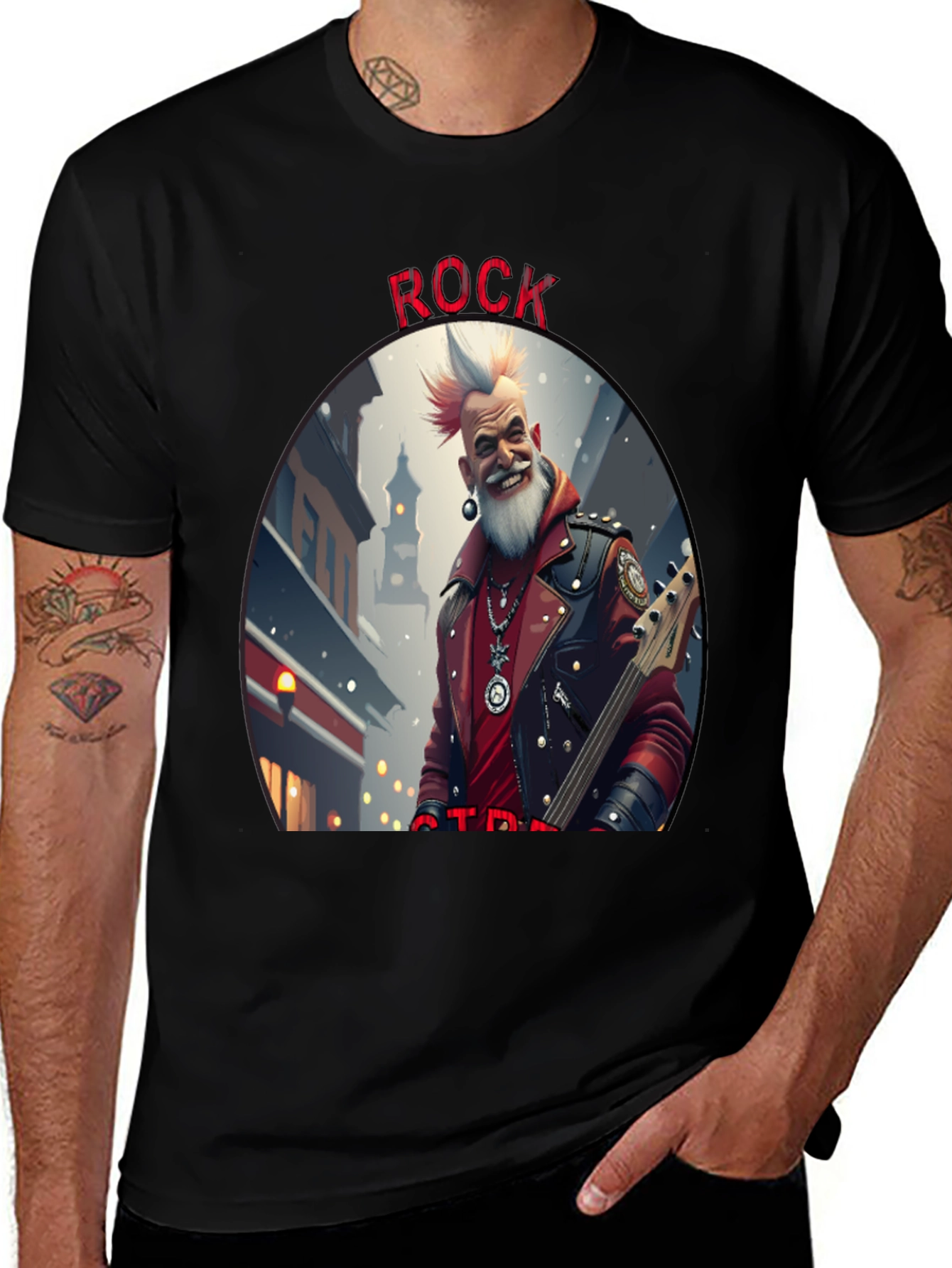 Variant 26 of Rockstar Graphic Tee - Mens Black T-Shirt