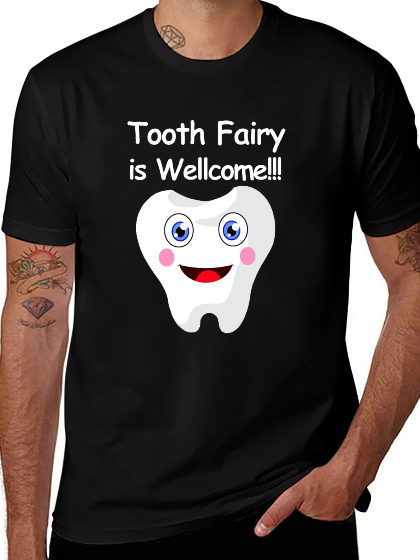 Tooth Fairy Welcome Graphic Tee - Fun Dentist Shirt