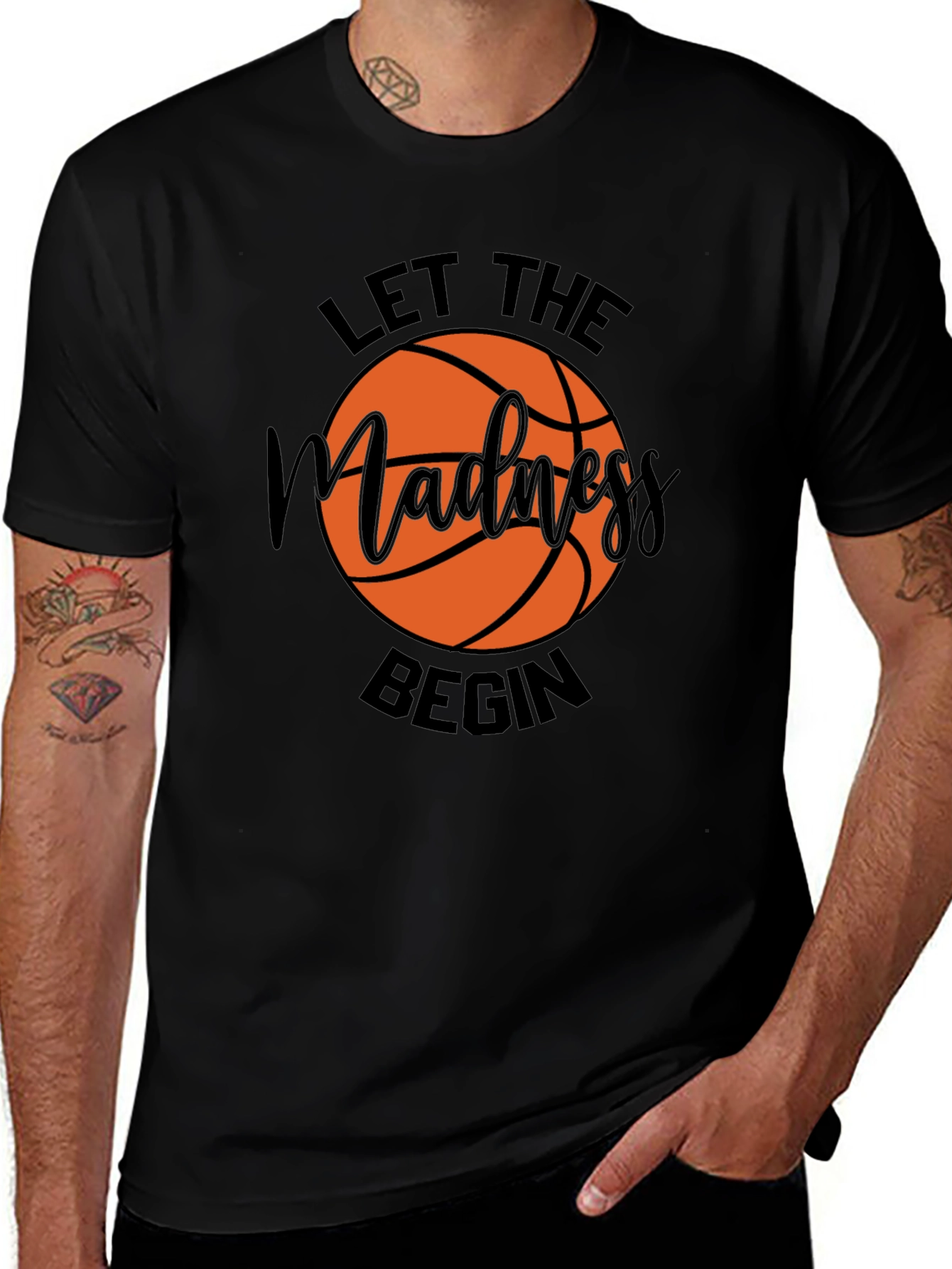 Let The Madness Begin Basketball Graphic Tee