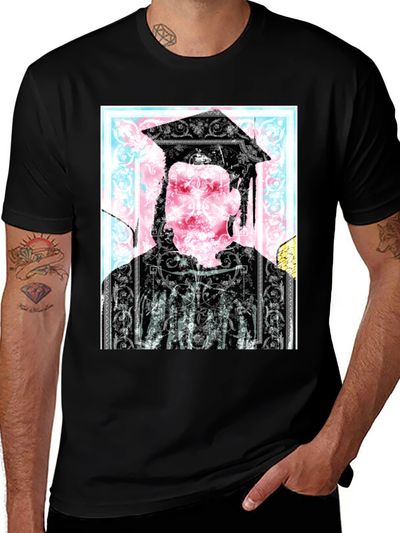 Variant 25 of Graduation Graphic Black T-Shirt