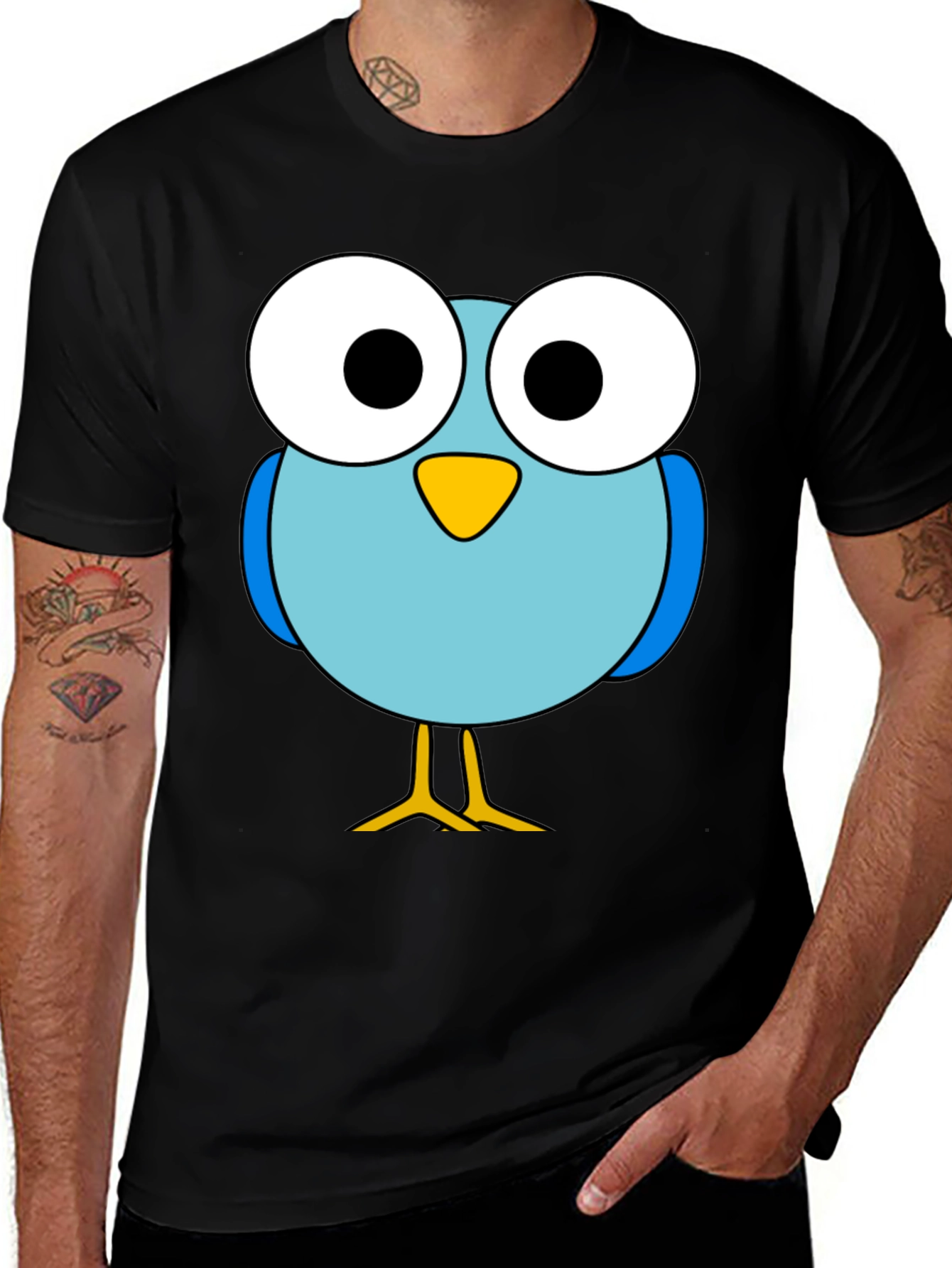 Variant 13 of Cute Cartoon Bird Graphic T-Shirt