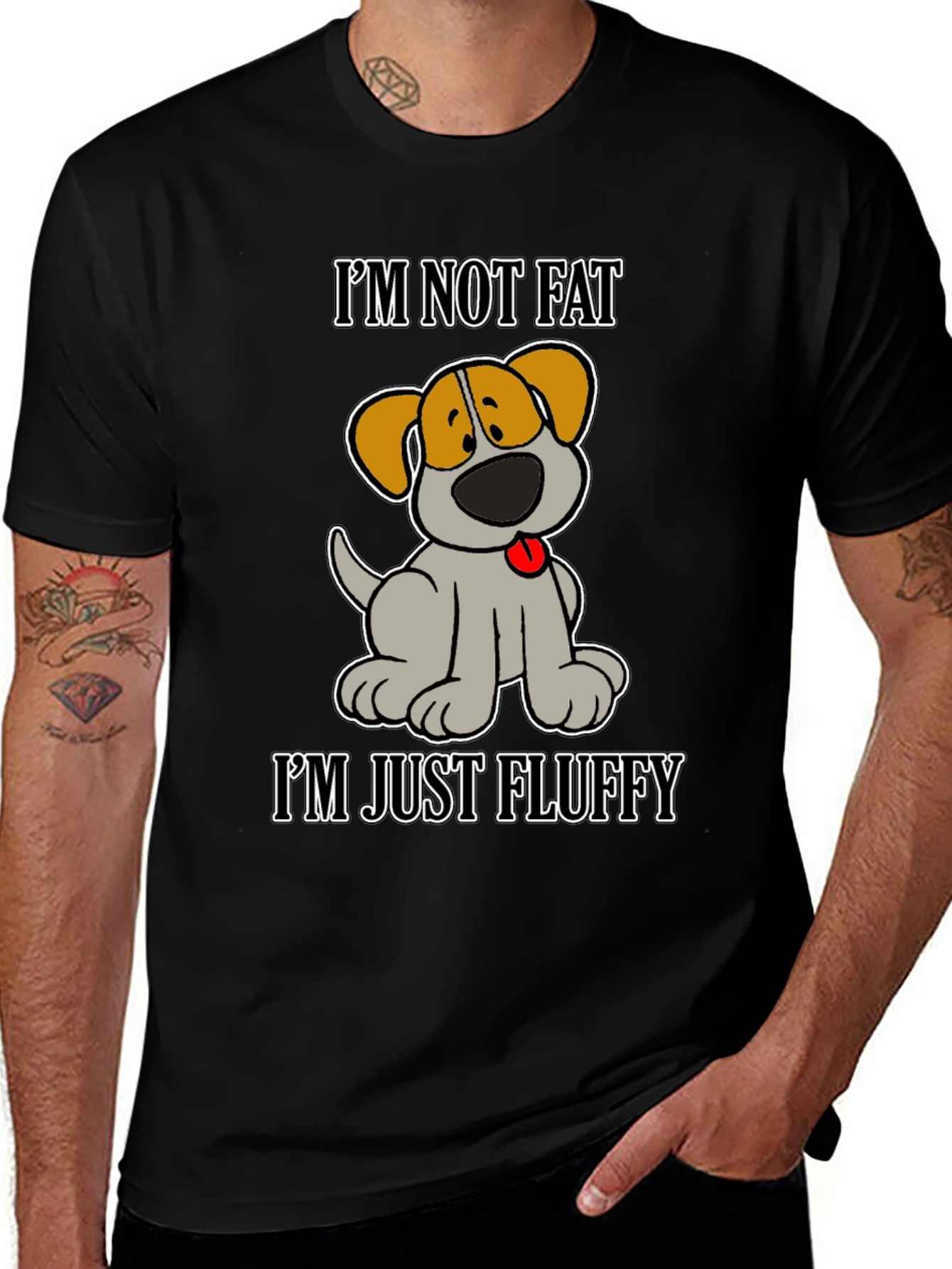 Variant 11 of Funny Dog T-Shirt - I'm Not Fat, I'm Just Fluffy