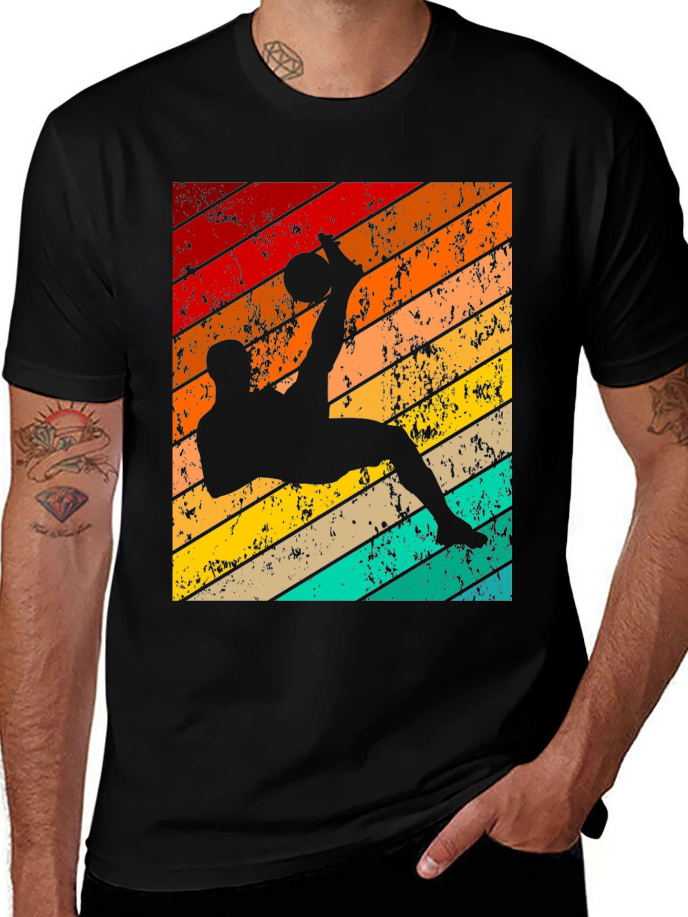 Variant 26 of Retro Soccer Bicycle Kick Graphic Tee