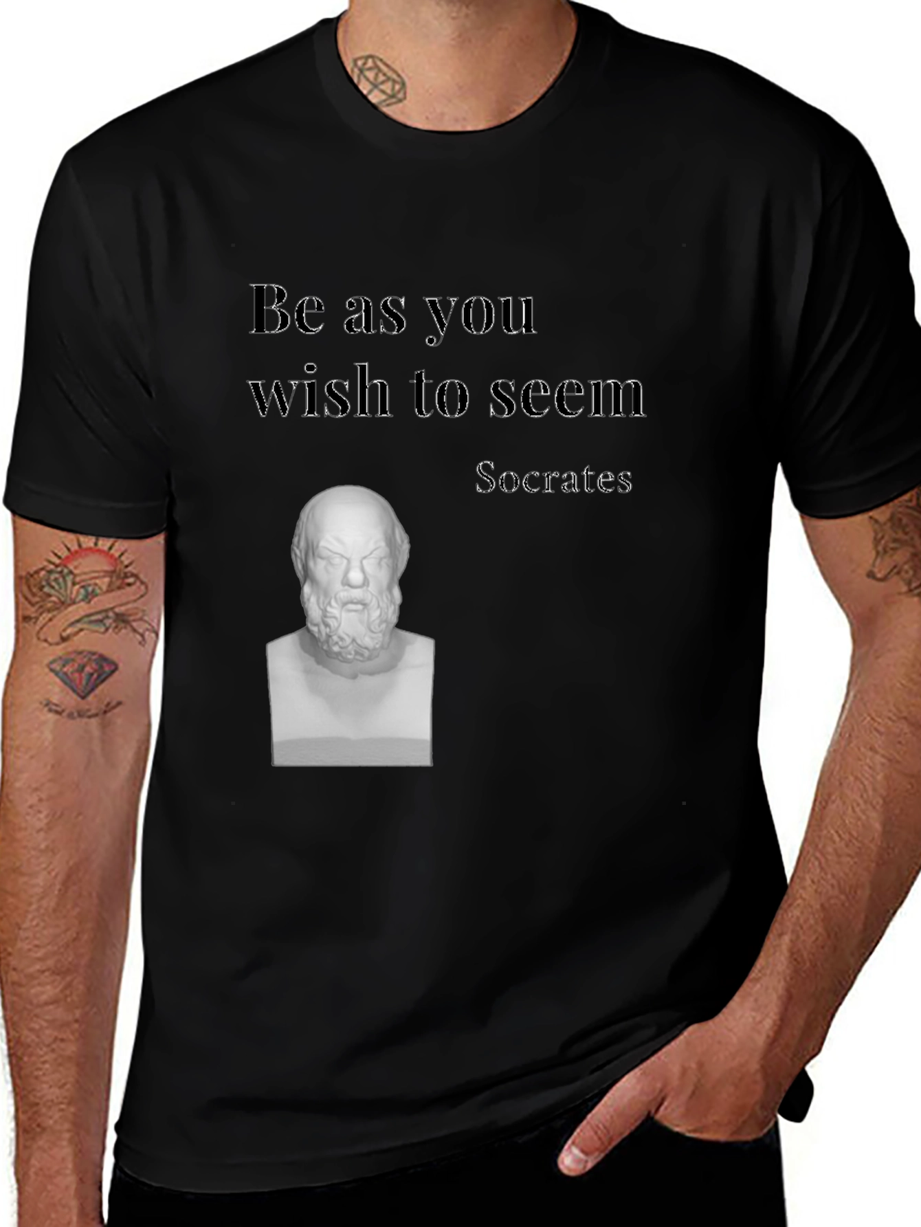 Socrates Quote T-Shirt - Be As You Wish To Seem