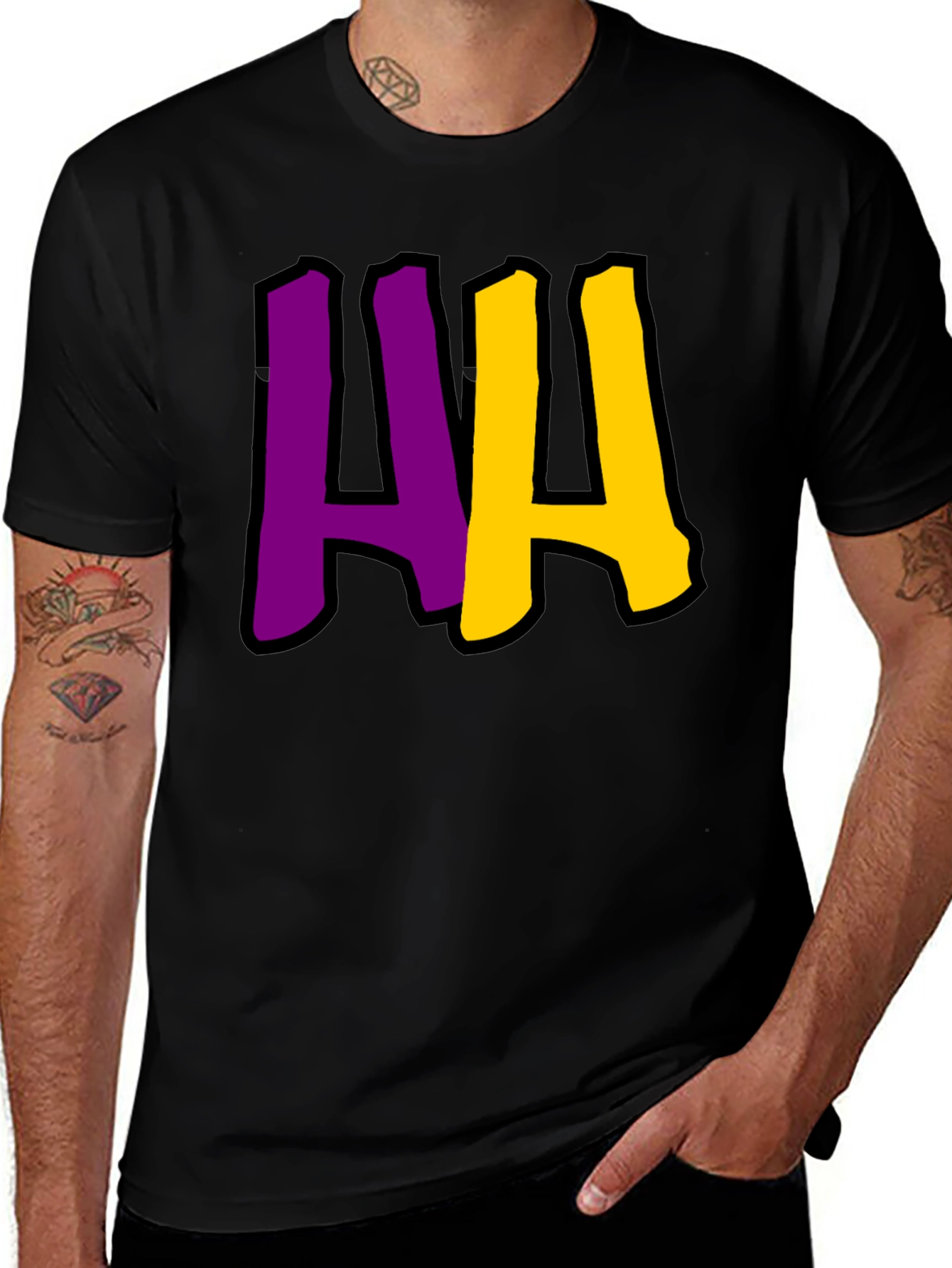 Variant 24 of Bold HH Graphic Tee - Black Casual Shirt