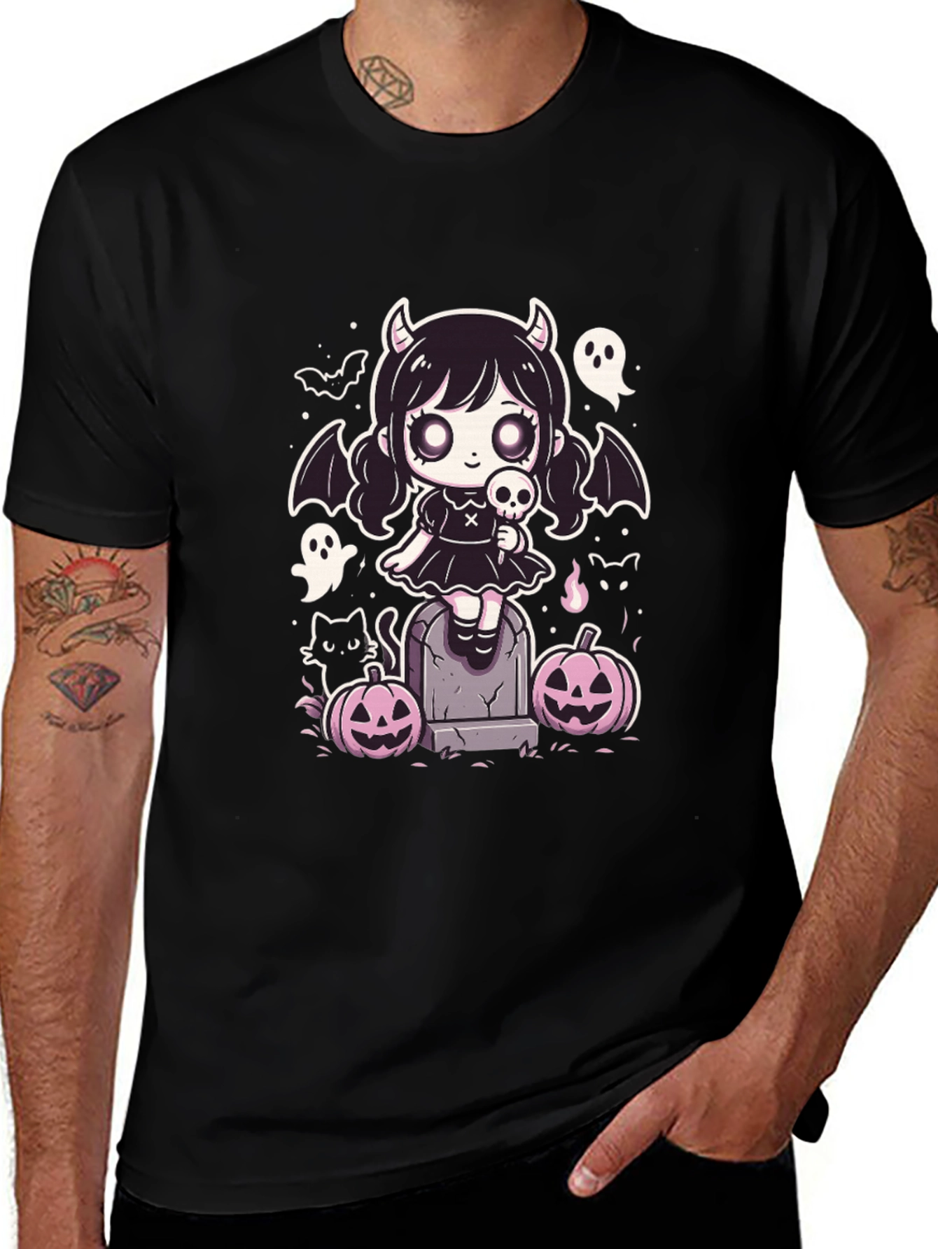 Cute Goth Girl Halloween T-Shirt
