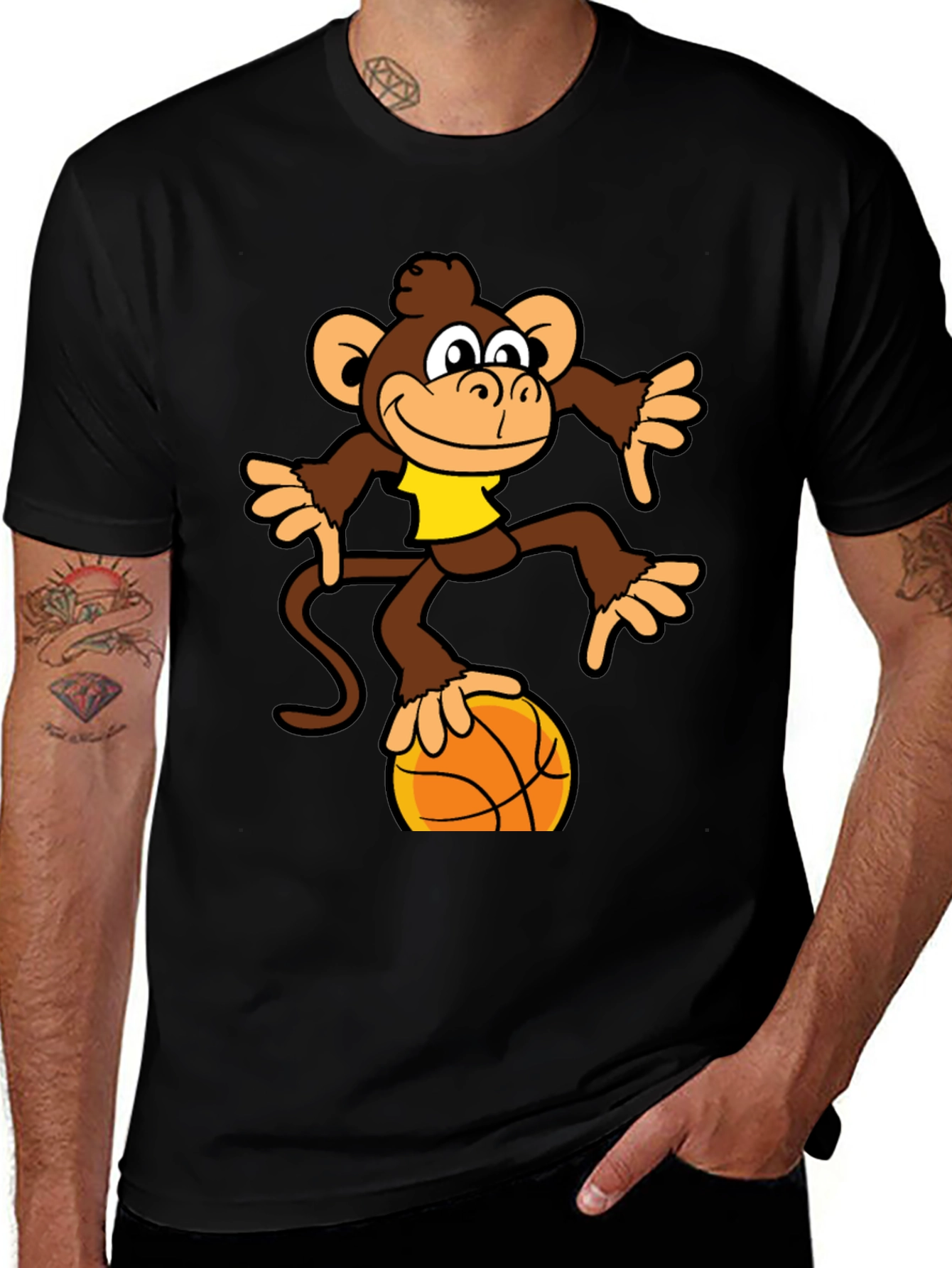 Variant 16 of Monkey Basketball Graphic T-Shirt
