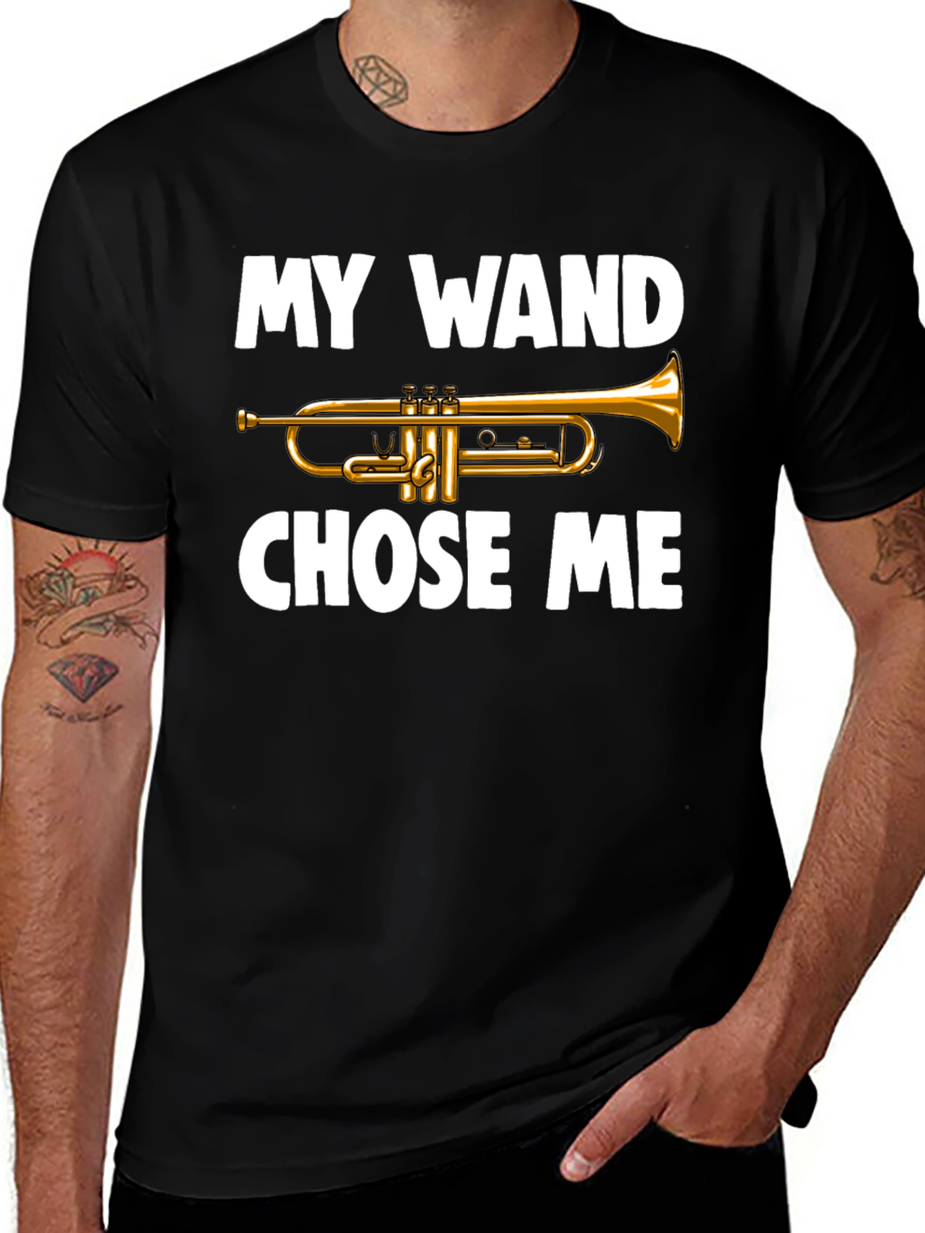 Variant 25 of My Wand Chose Me Trumpet T-Shirt